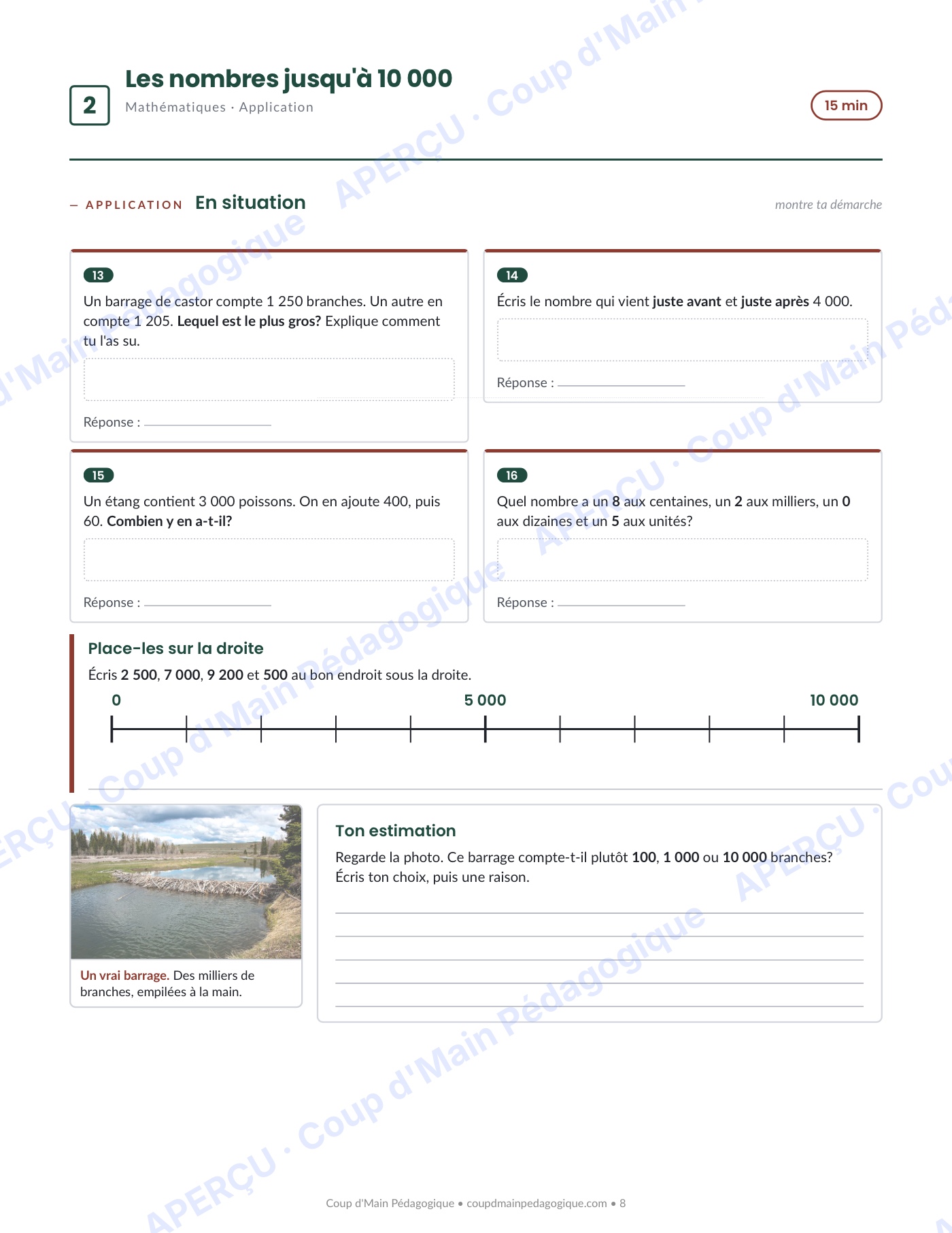 Page 8 — Journée de suppléance 1 — 4e année, les habitats