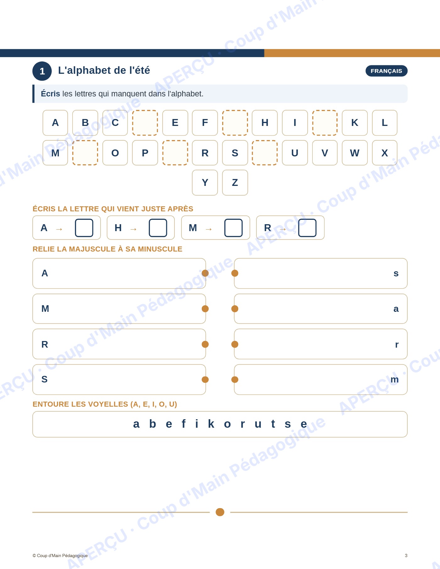 Page 4 — Cahier de vacances — 1re année