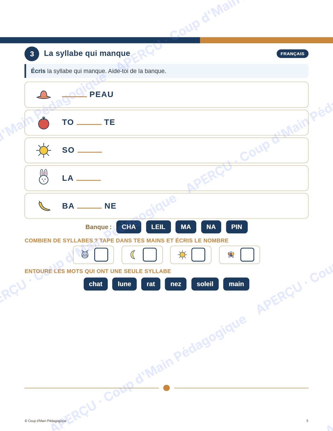 Page 6 — Cahier de vacances — 1re année