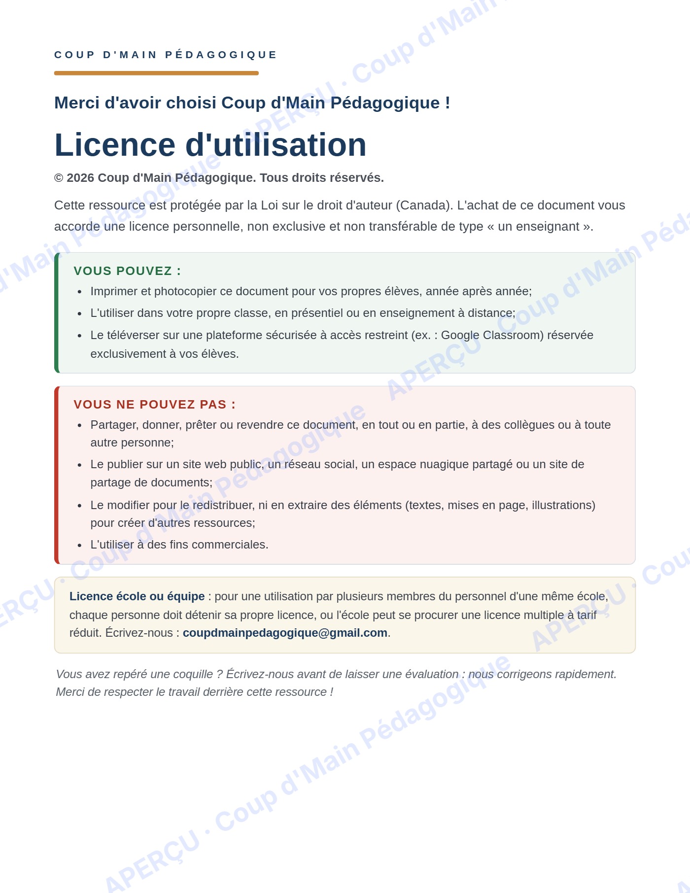 Page 1 — L'accord du verbe avec le sujet — 6e année, fiche