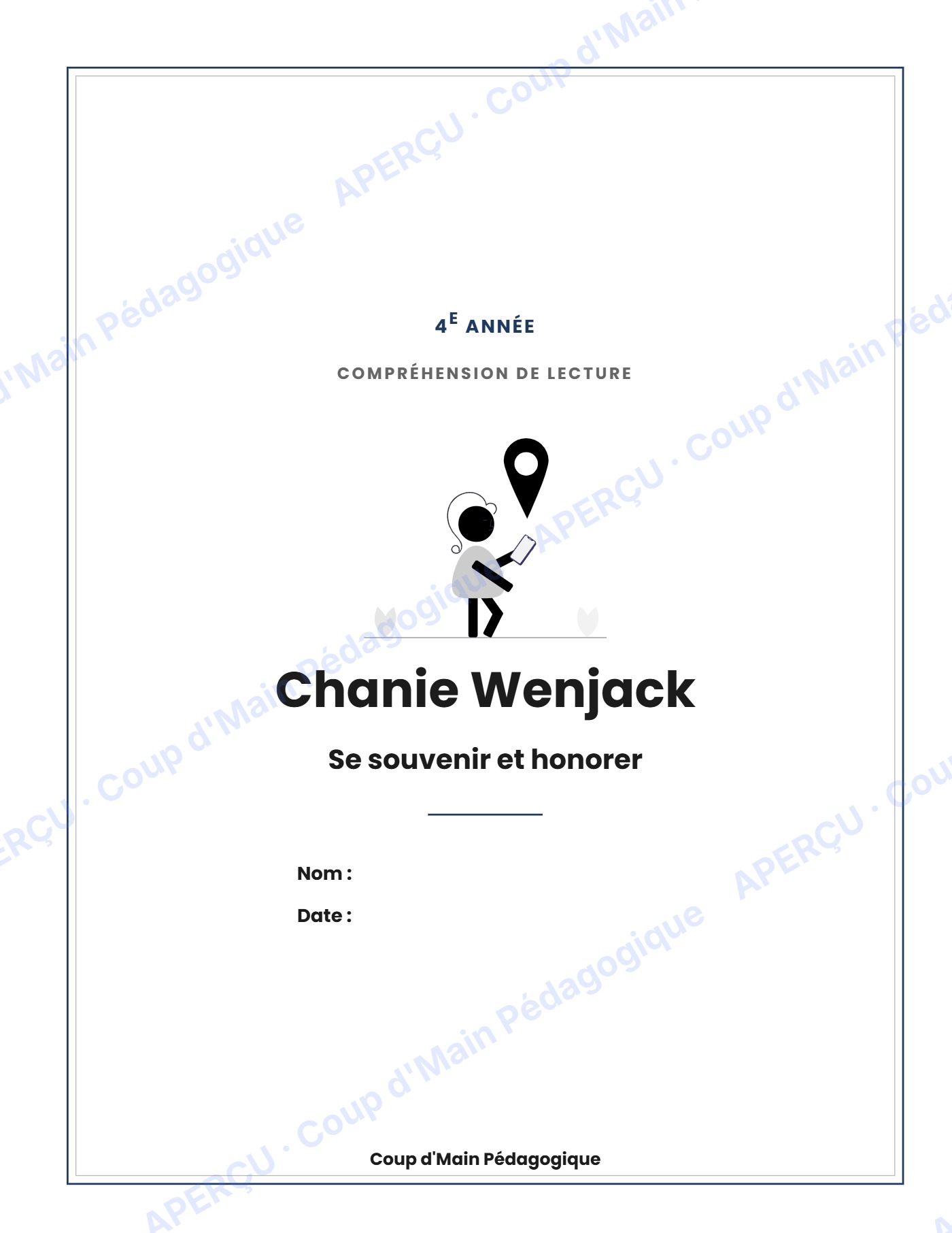 Page 1 — Chanie Wenjack — 4e année, lecture