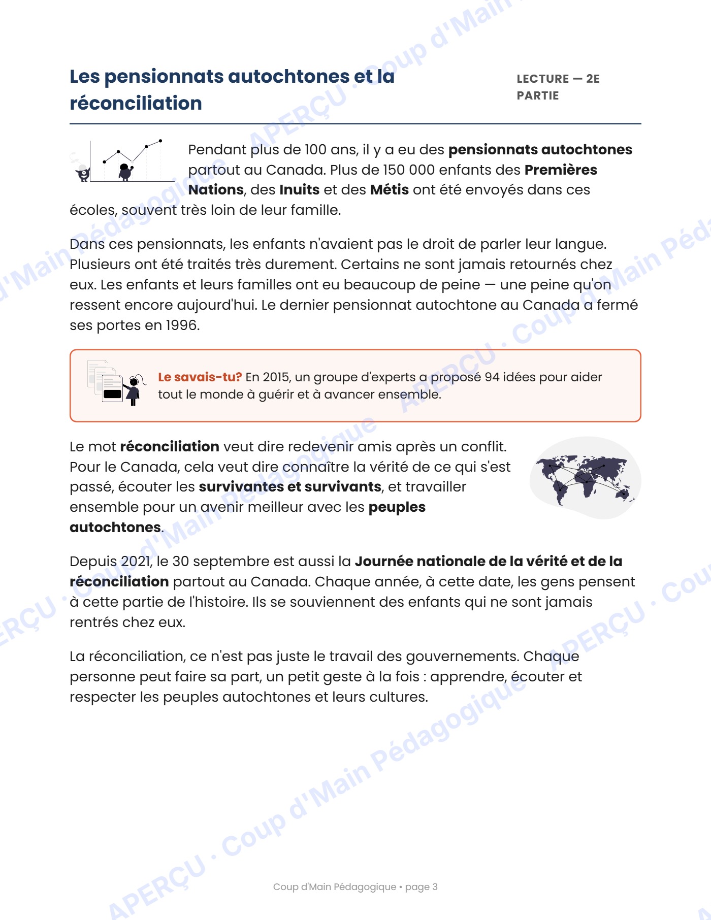 Page 3 — Journée du chandail orange — 3e-4e année, lecture