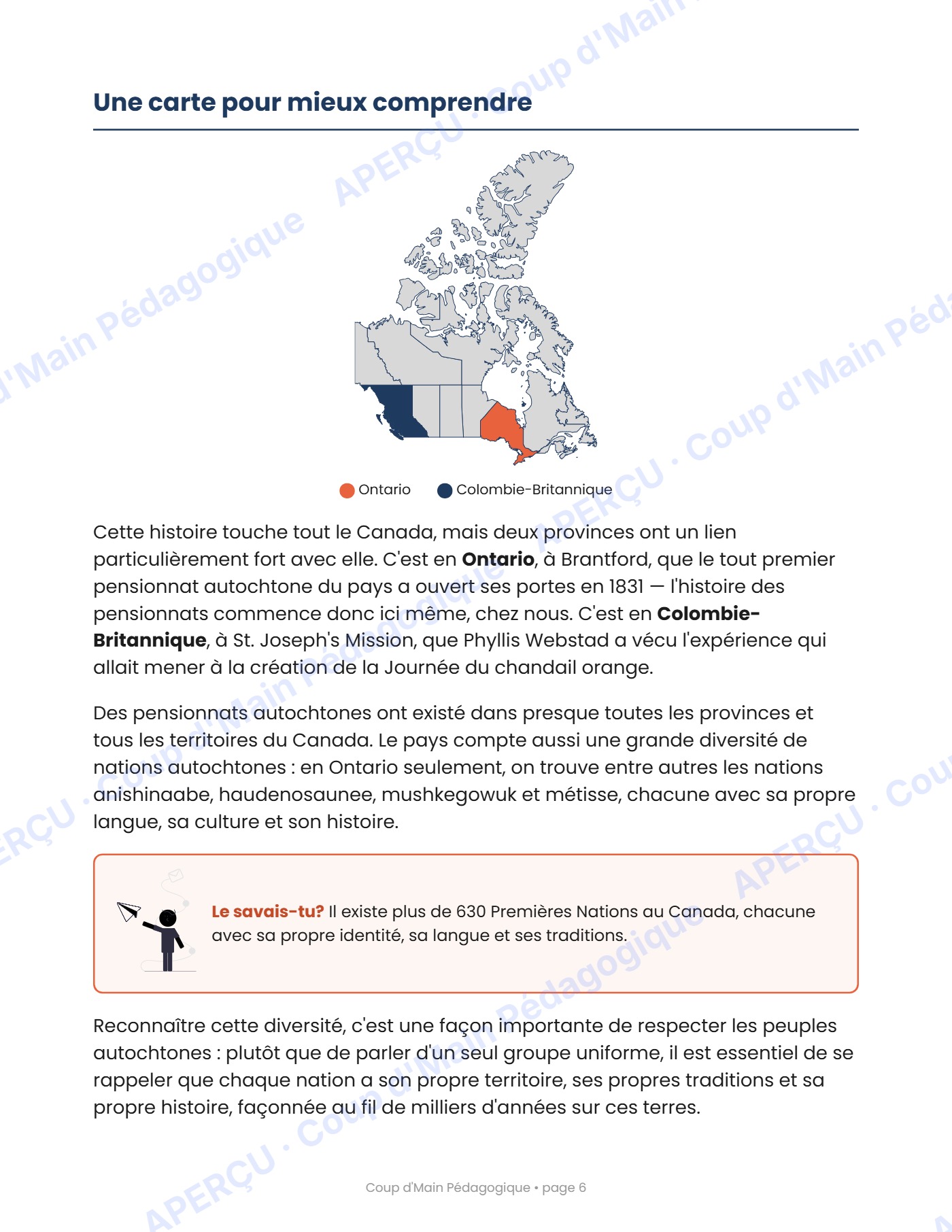 Page 6 — Journée du chandail orange — 5e-6e année, lecture
