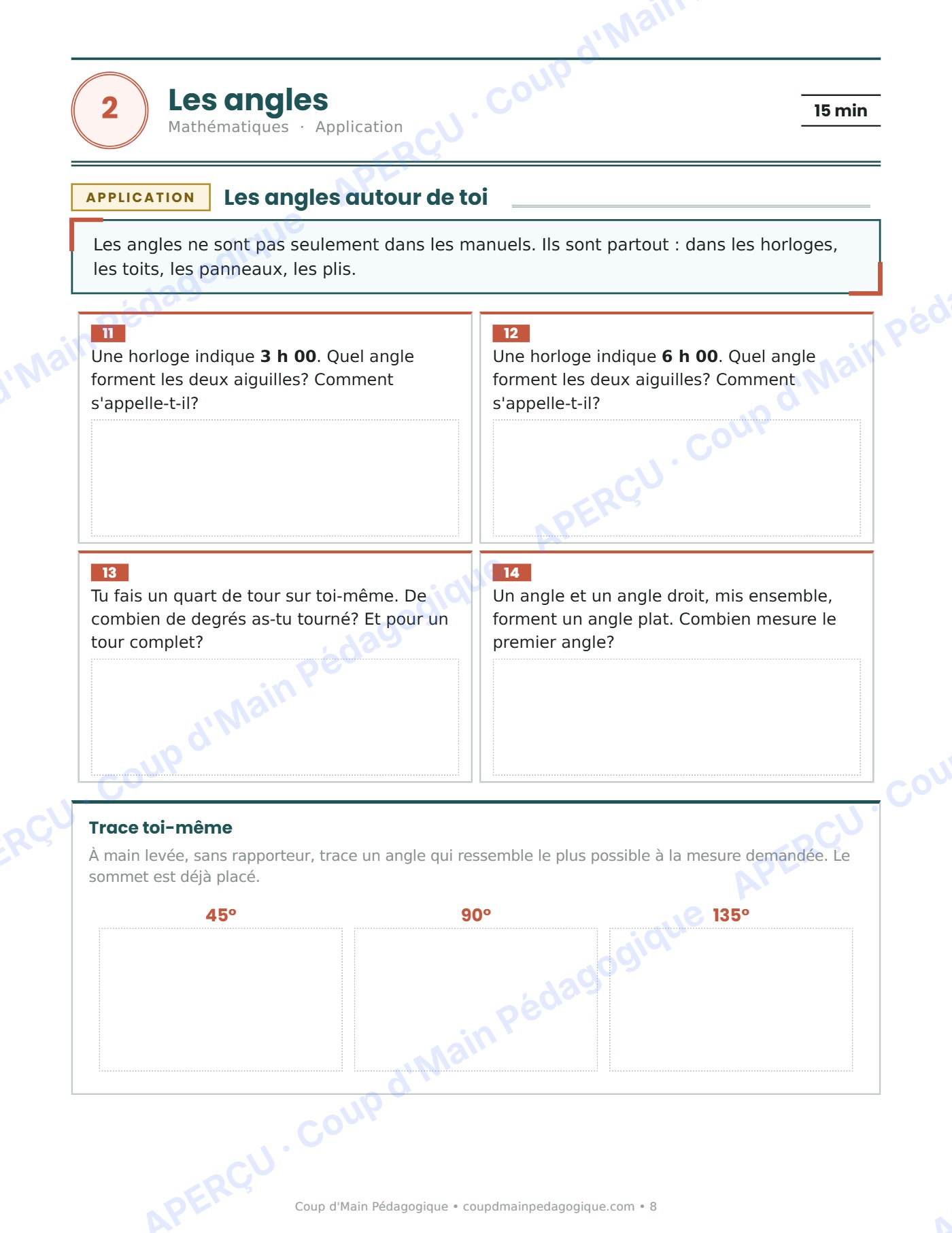 Page 8 — Journée de suppléance 1 — 5e année, la pieuvre