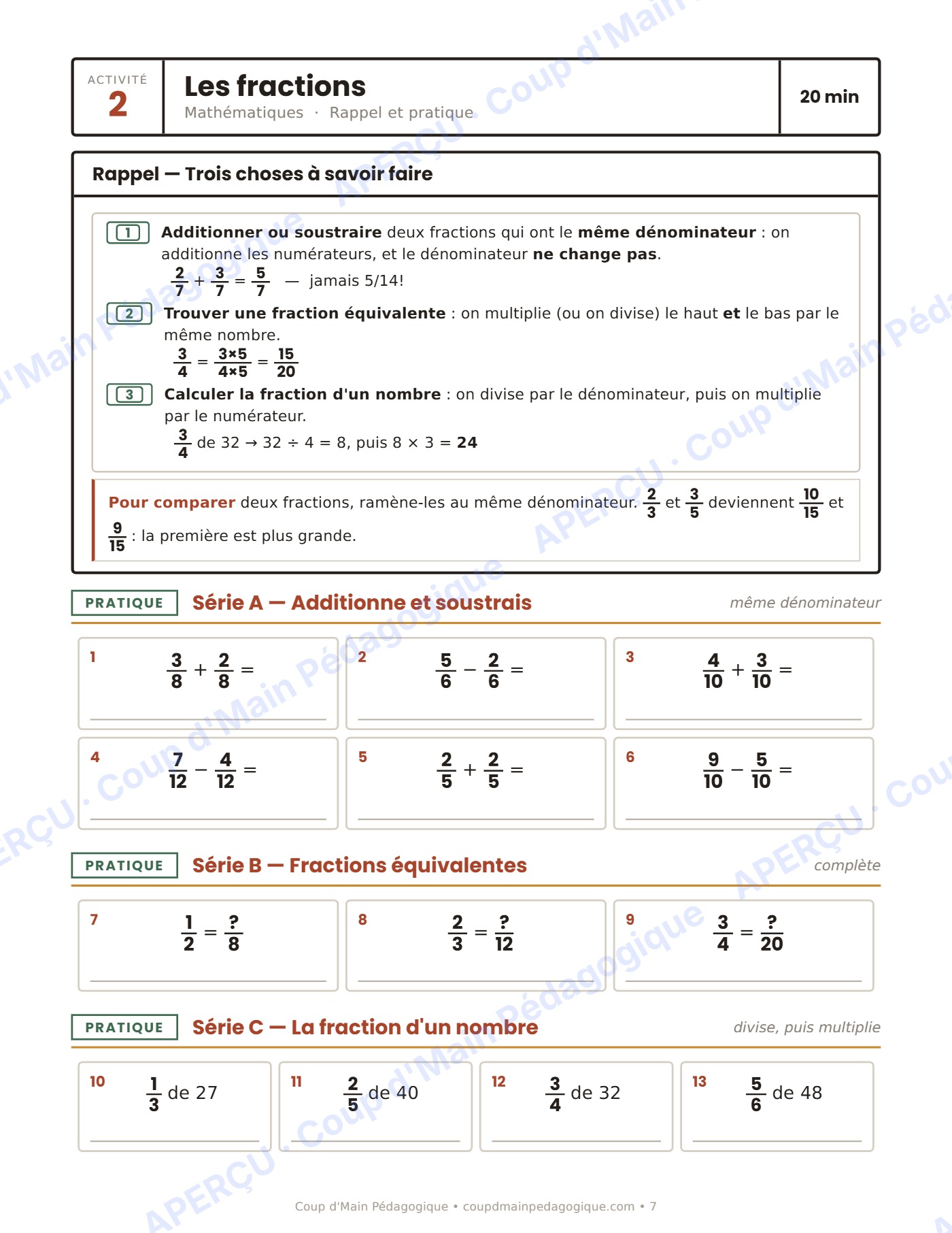 Page 7 — Journée de suppléance 2 — 6e année, les aurores