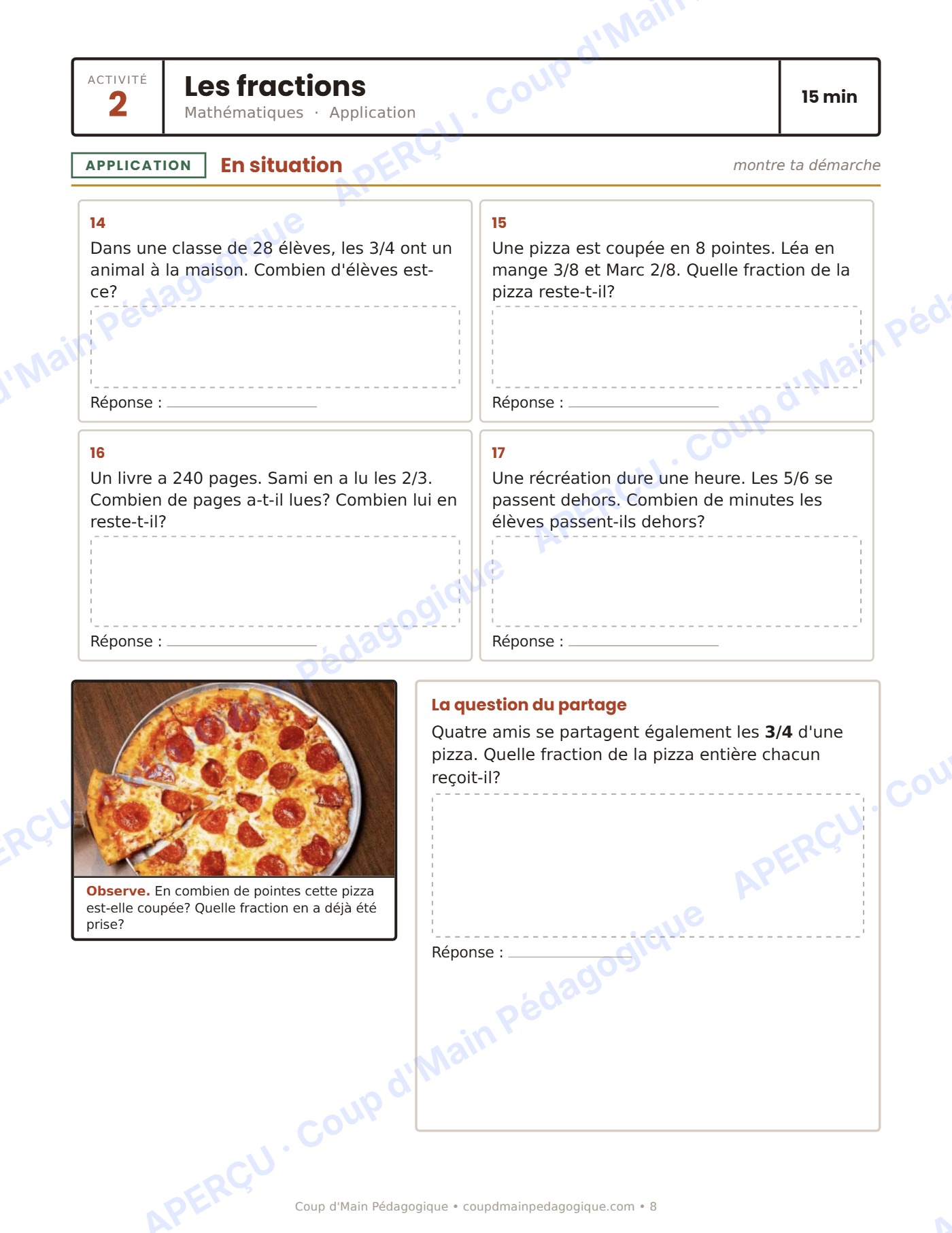 Page 8 — Journée de suppléance 2 — 6e année, les aurores