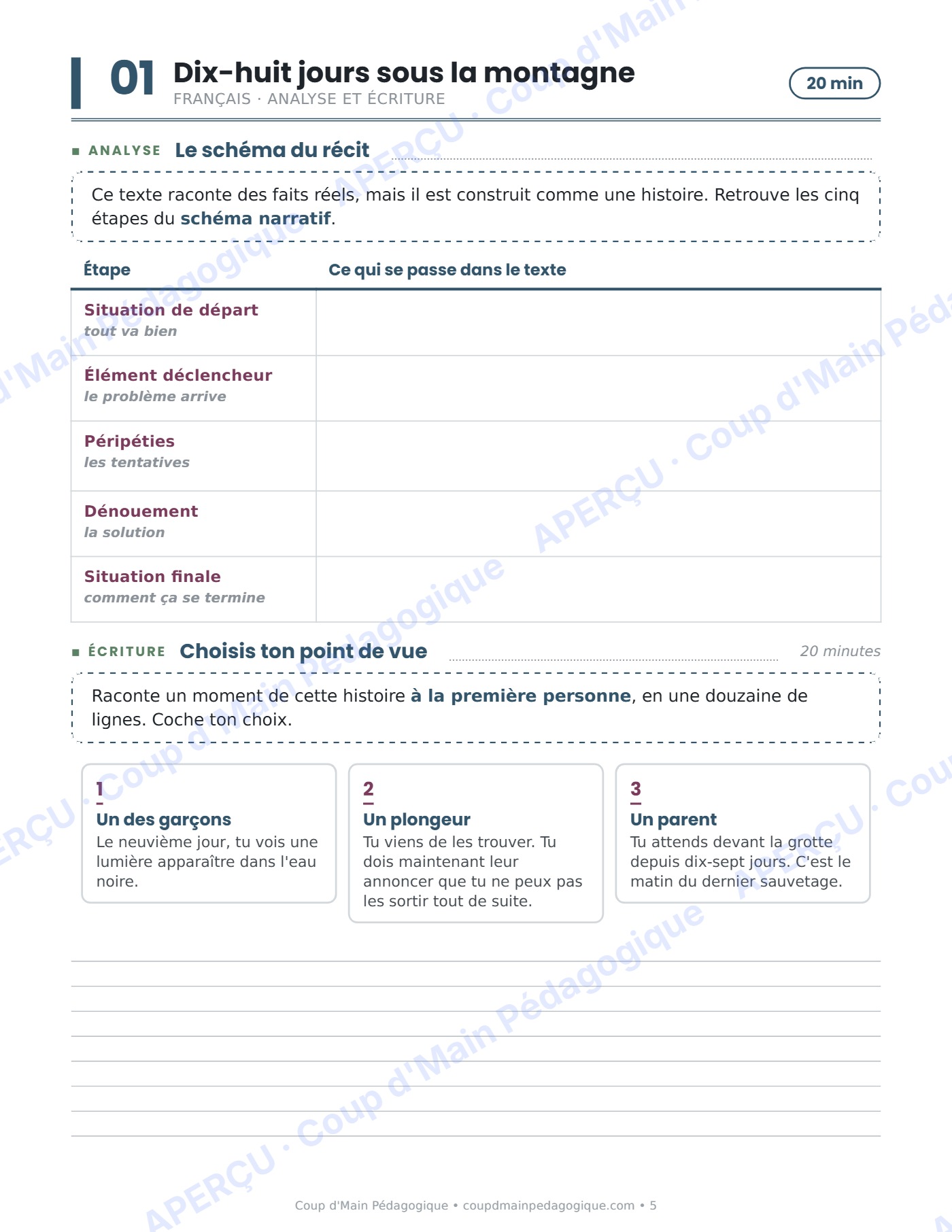 Page 5 — Journée de suppléance 3 — 6e année, Tham Luang