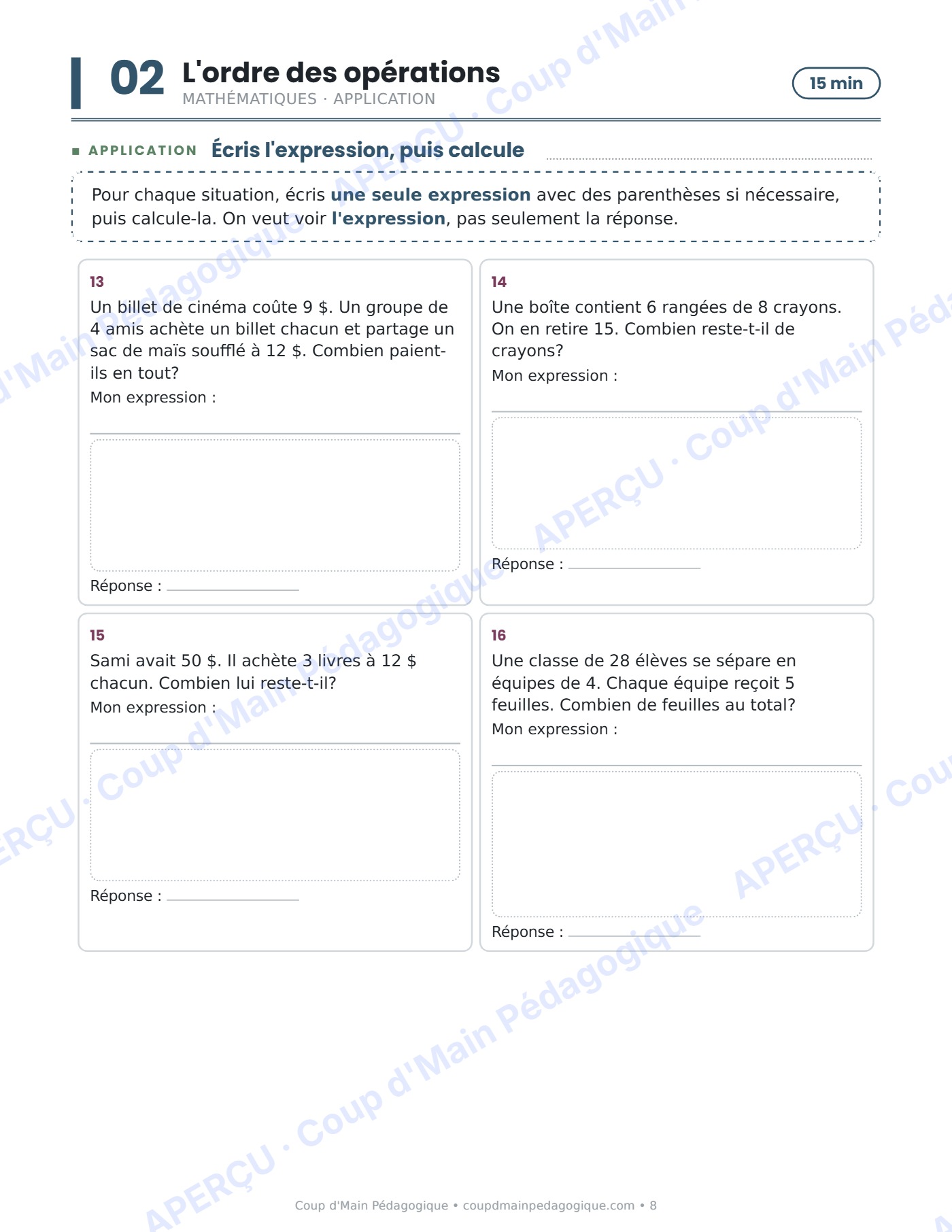 Page 8 — Journée de suppléance 3 — 6e année, Tham Luang