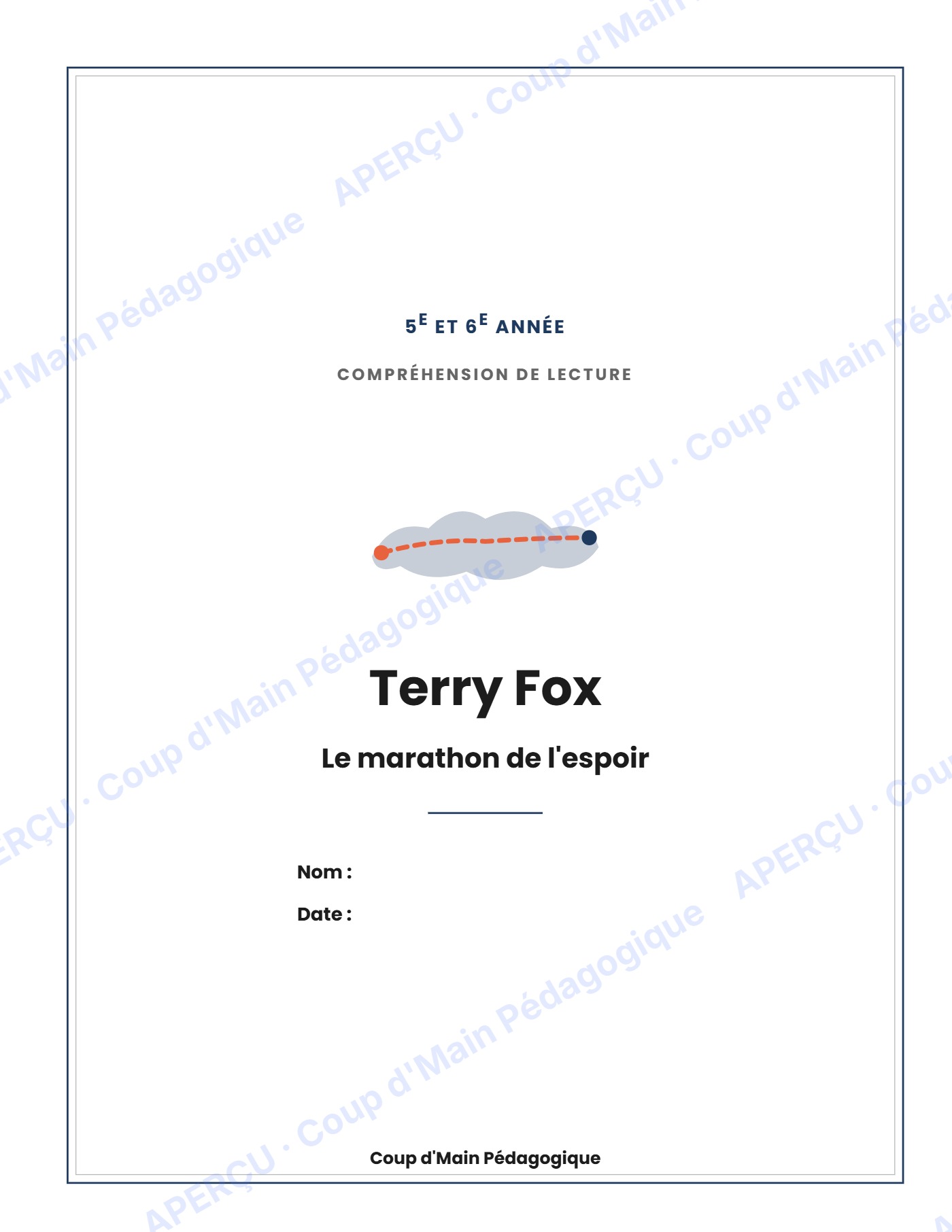 Page 1 — Terry Fox — 5e-6e année, lecture