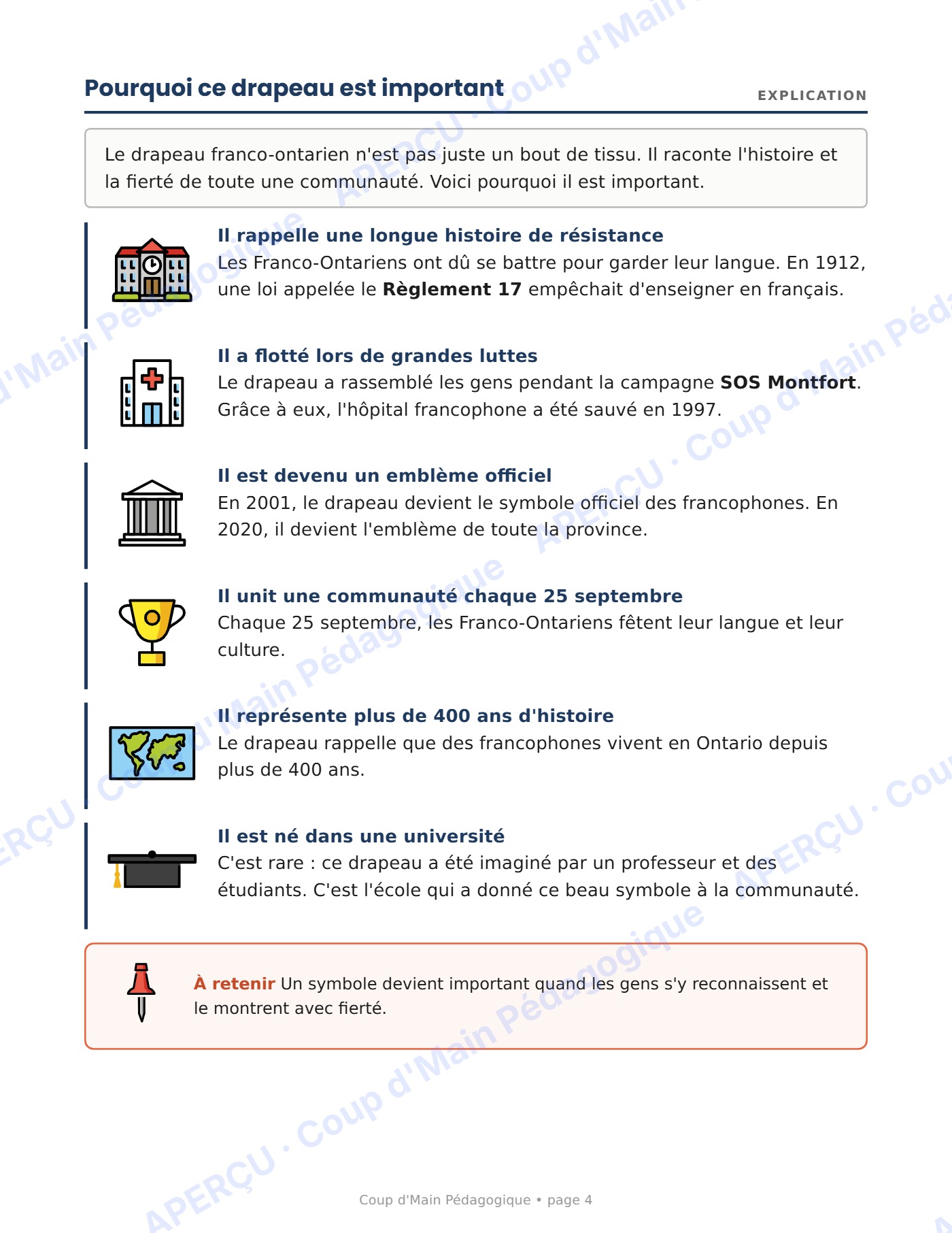 Page 4 — La Journée des Franco-Ontariens — 3e année