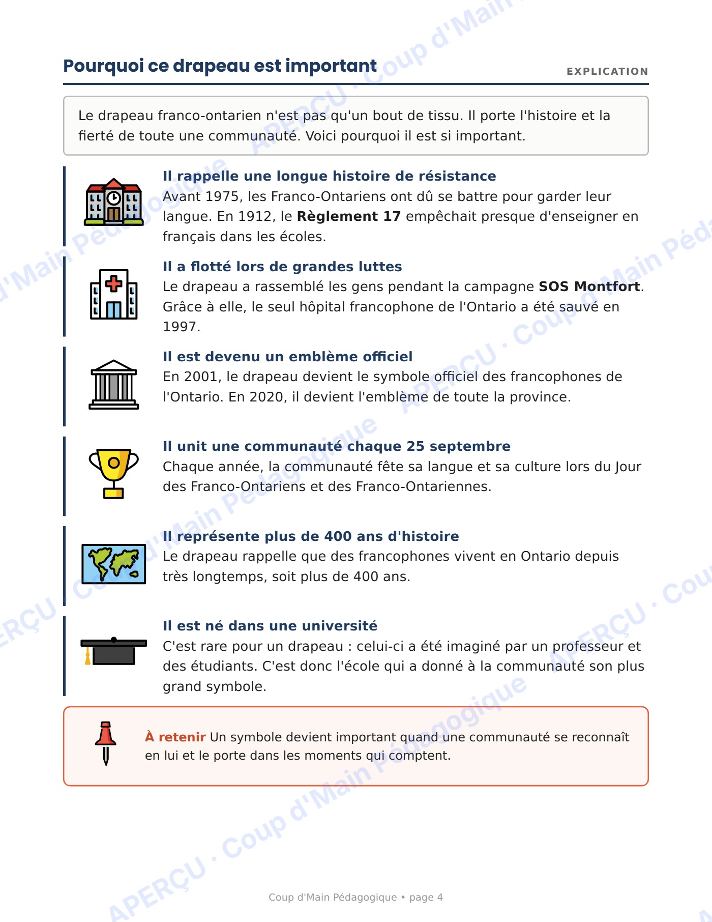 Page 4 — La Journée des Franco-Ontariens — 4e année