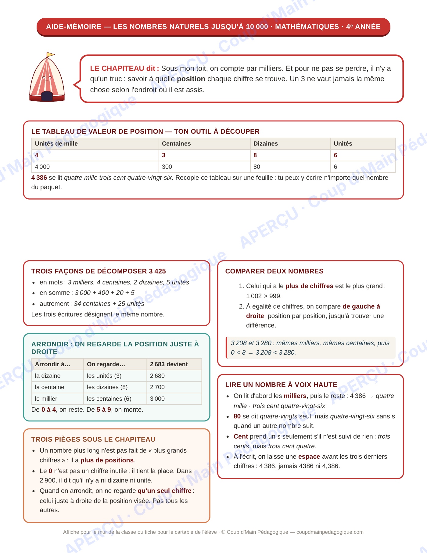 Page 5 — Mathématiques — 4e année, 300 cartes à tâches