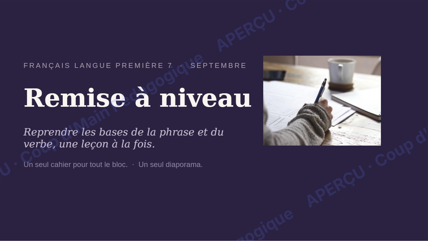 Page 4 — Remise à niveau en grammaire — 6e-8e année