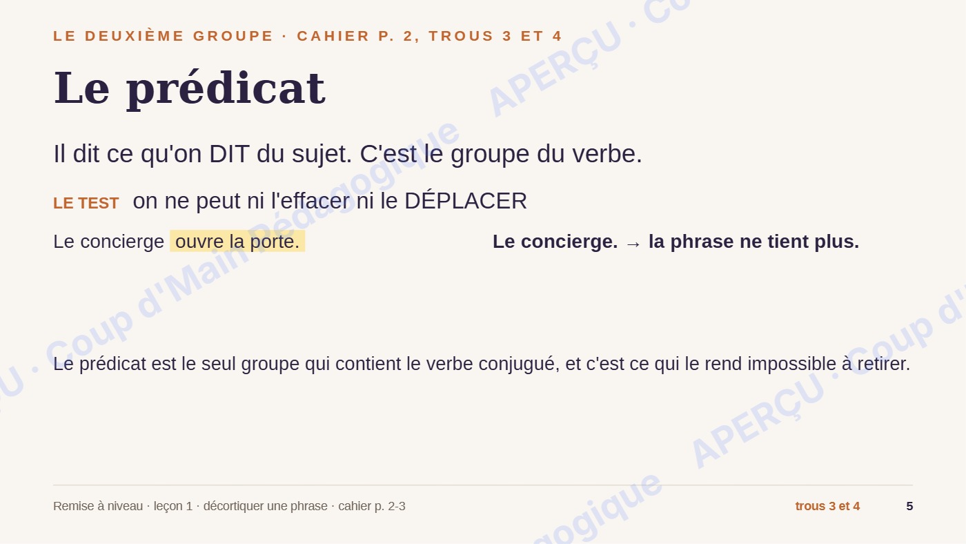 Page 8 — Remise à niveau en grammaire — 6e-8e année