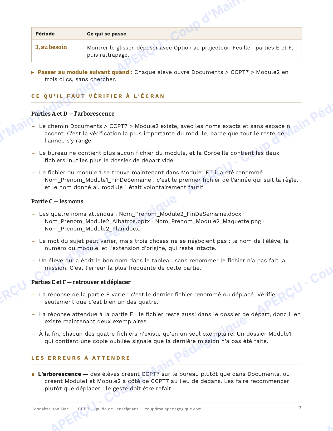 Page 7 — Connaître son Mac — 7e année, technologie
