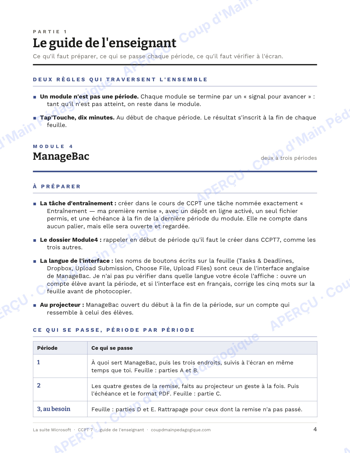 Page 4 — La suite Microsoft — 7e année, technologie