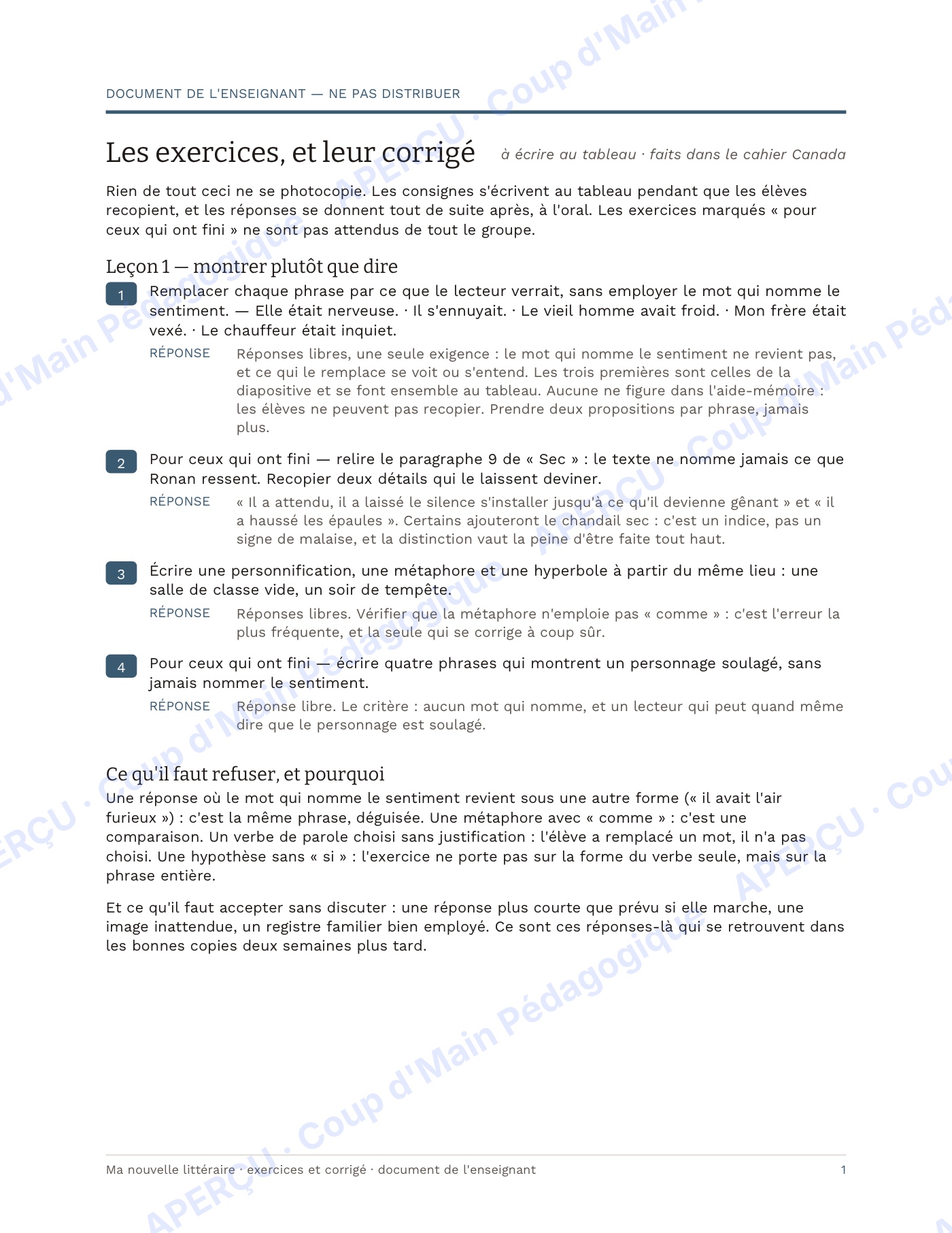 Page 7 — La nouvelle littéraire — 6e-9e année, unité