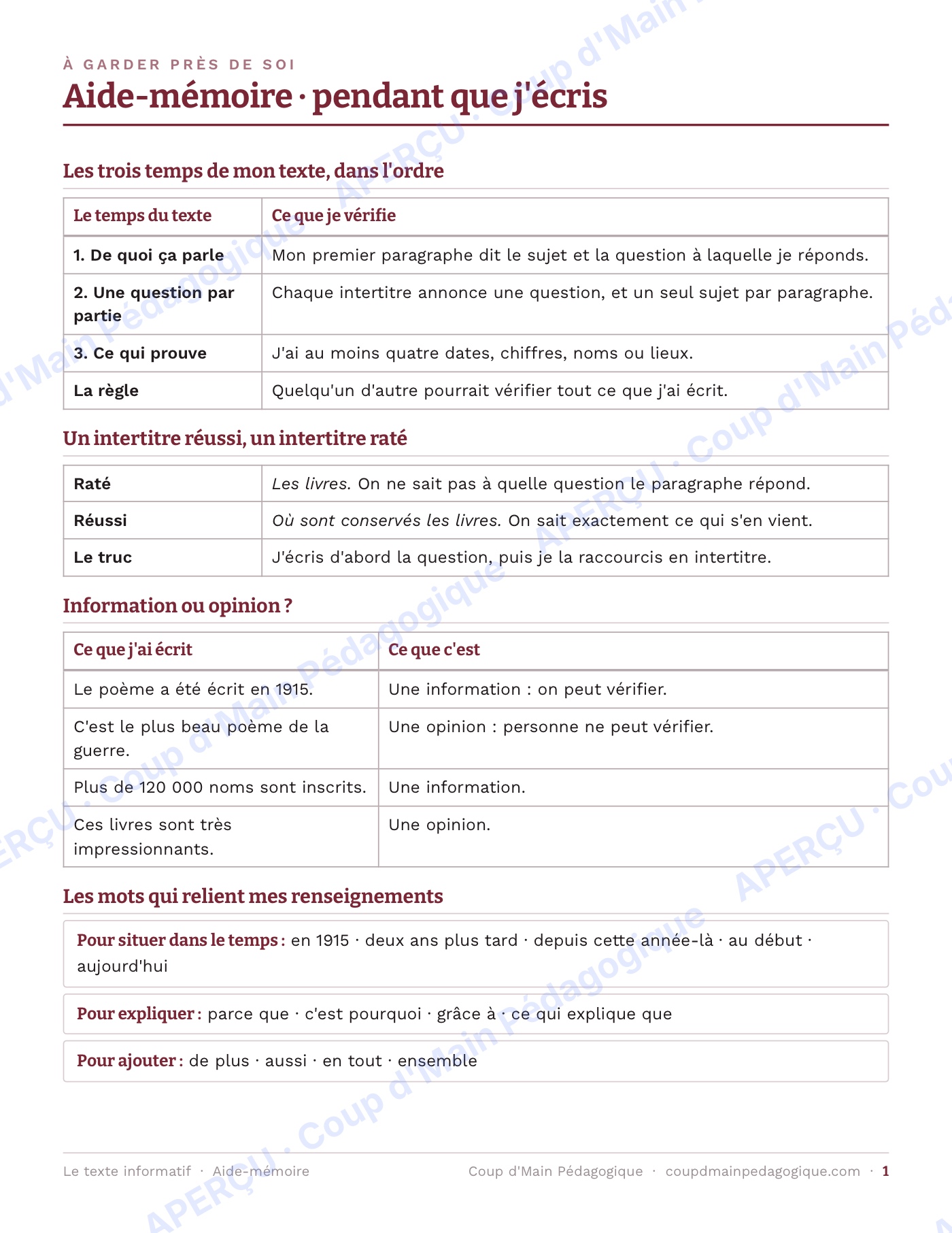 Page 7 — Le jour du Souvenir — 5e-6e, texte informatif