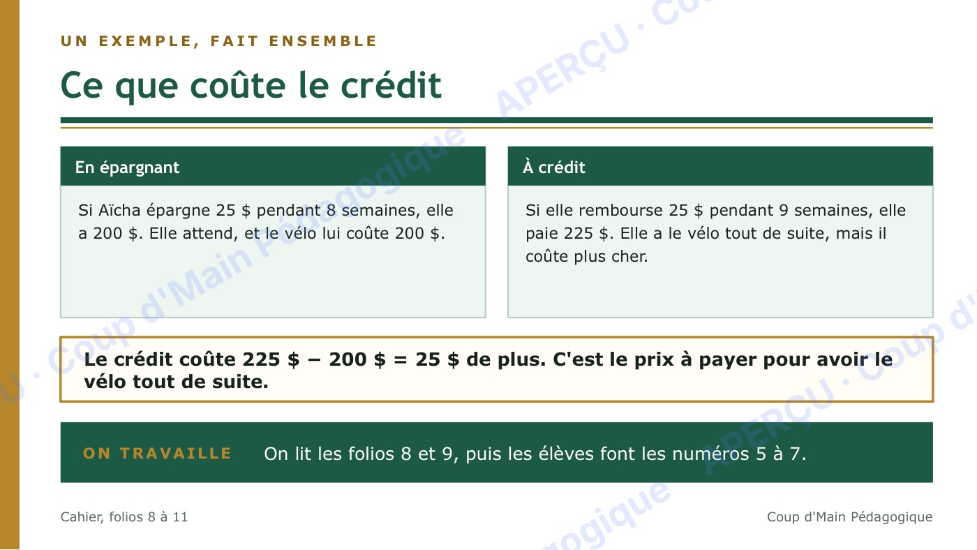 Page 5 — Mon premier budget — 5e-6e année, unité complète