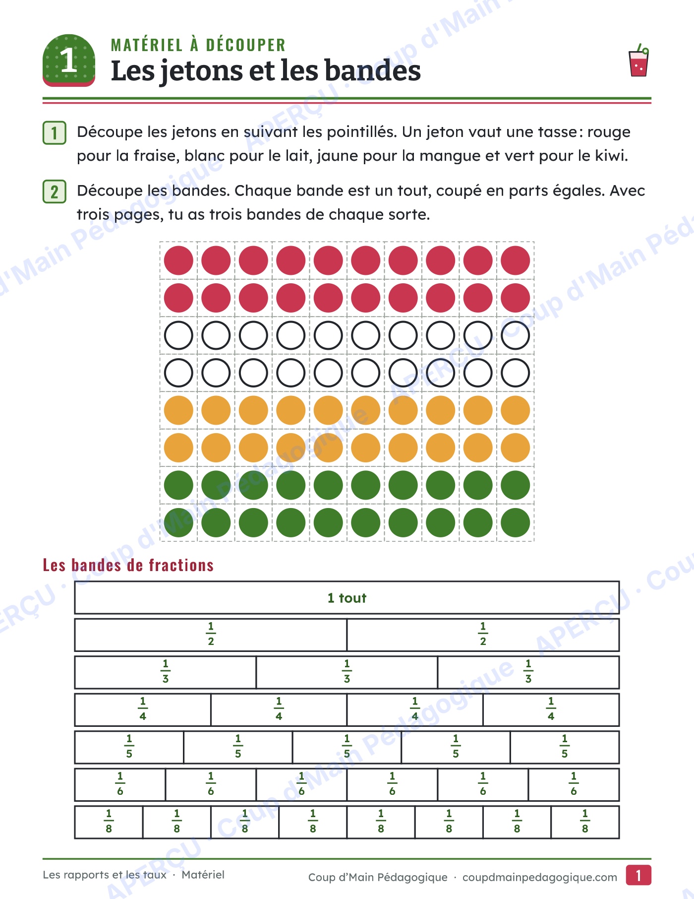 Page 1 — Rapports et taux — 5e-6e année, unité complète