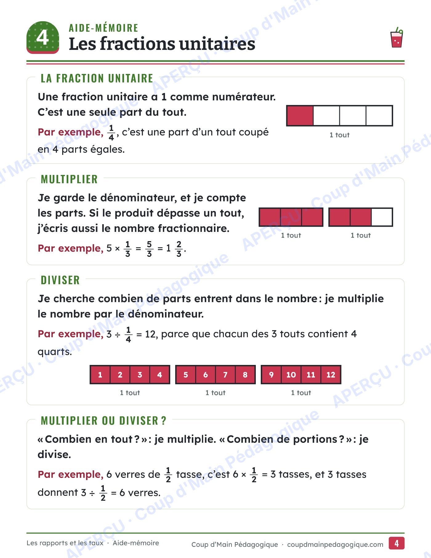 Page 8 — Rapports et taux — 5e-6e année, unité complète