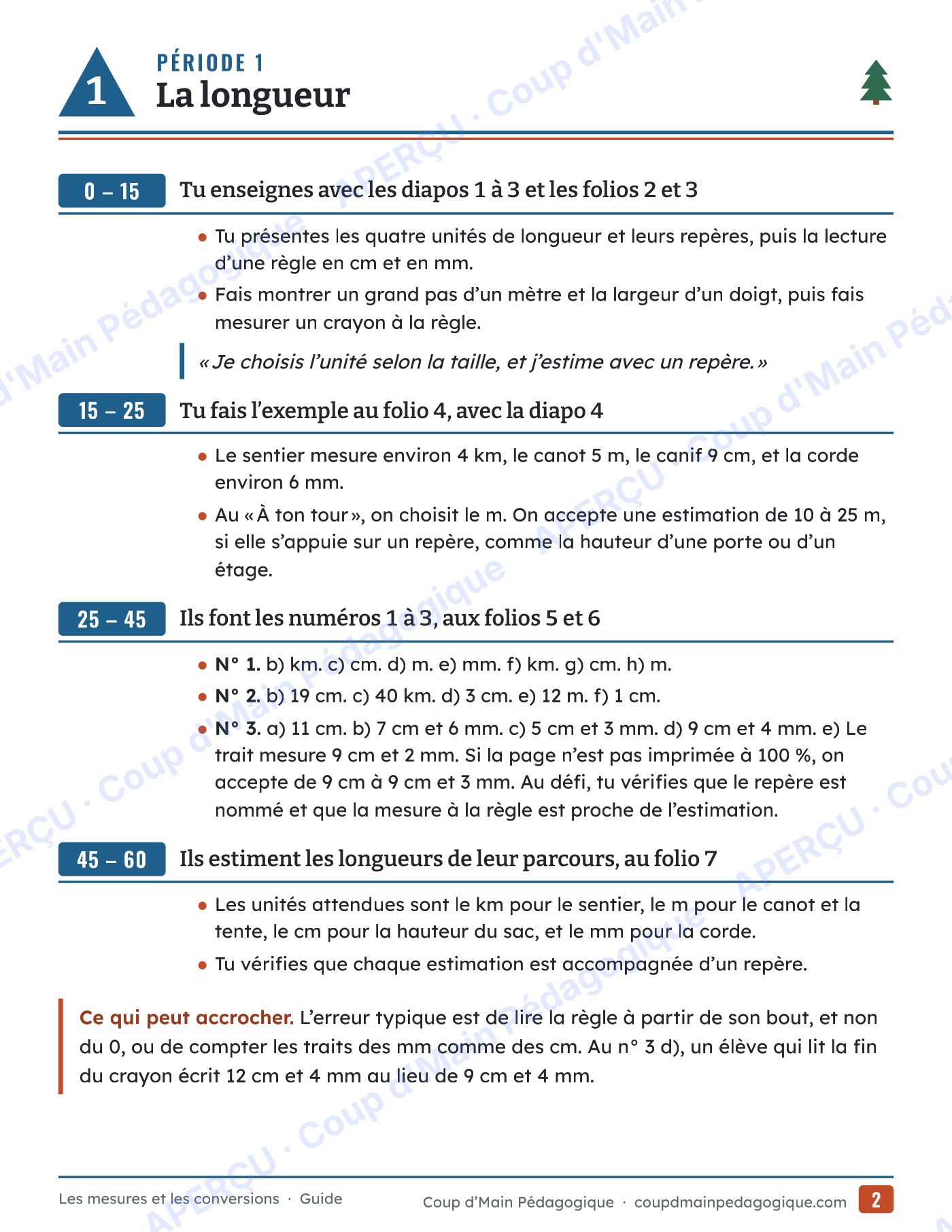 Page 2 — Mesures et conversions — 5e-6e, unité complète