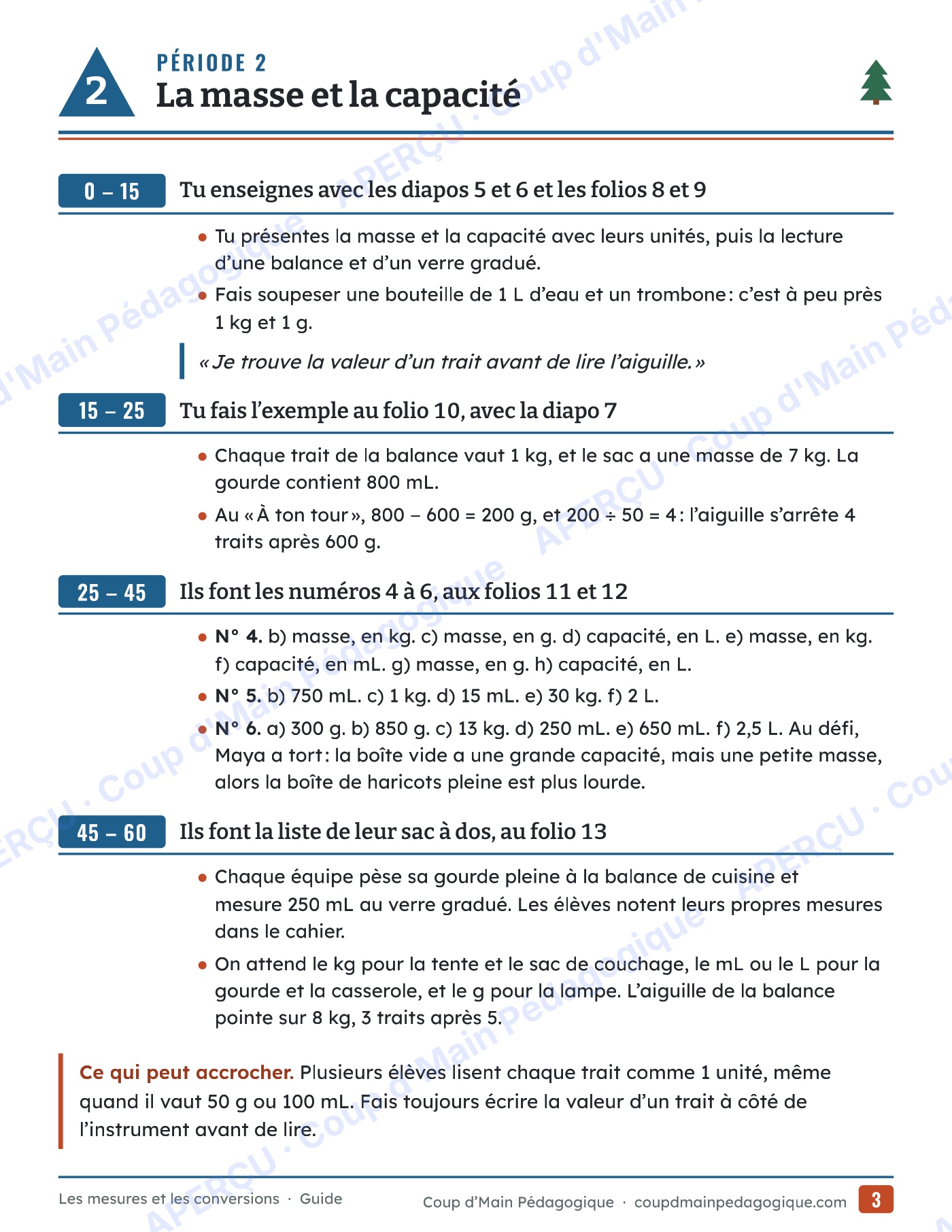 Page 3 — Mesures et conversions — 5e-6e, unité complète
