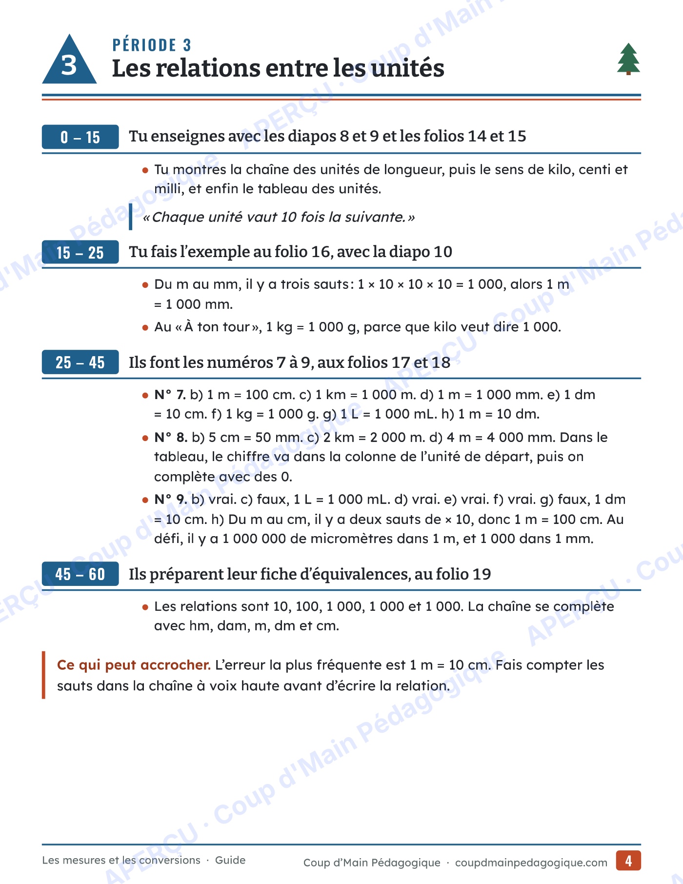 Page 4 — Mesures et conversions — 5e-6e, unité complète