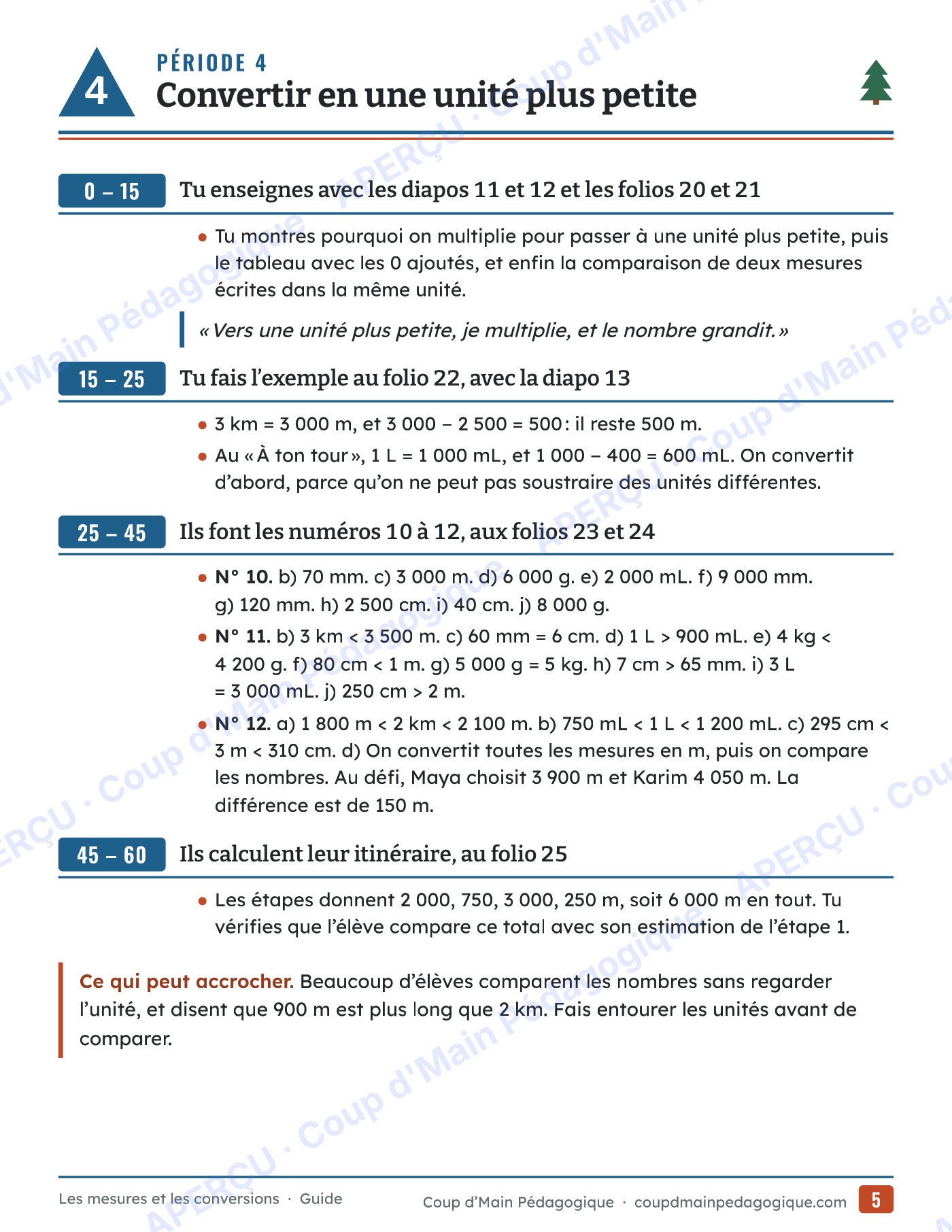 Page 5 — Mesures et conversions — 5e-6e, unité complète