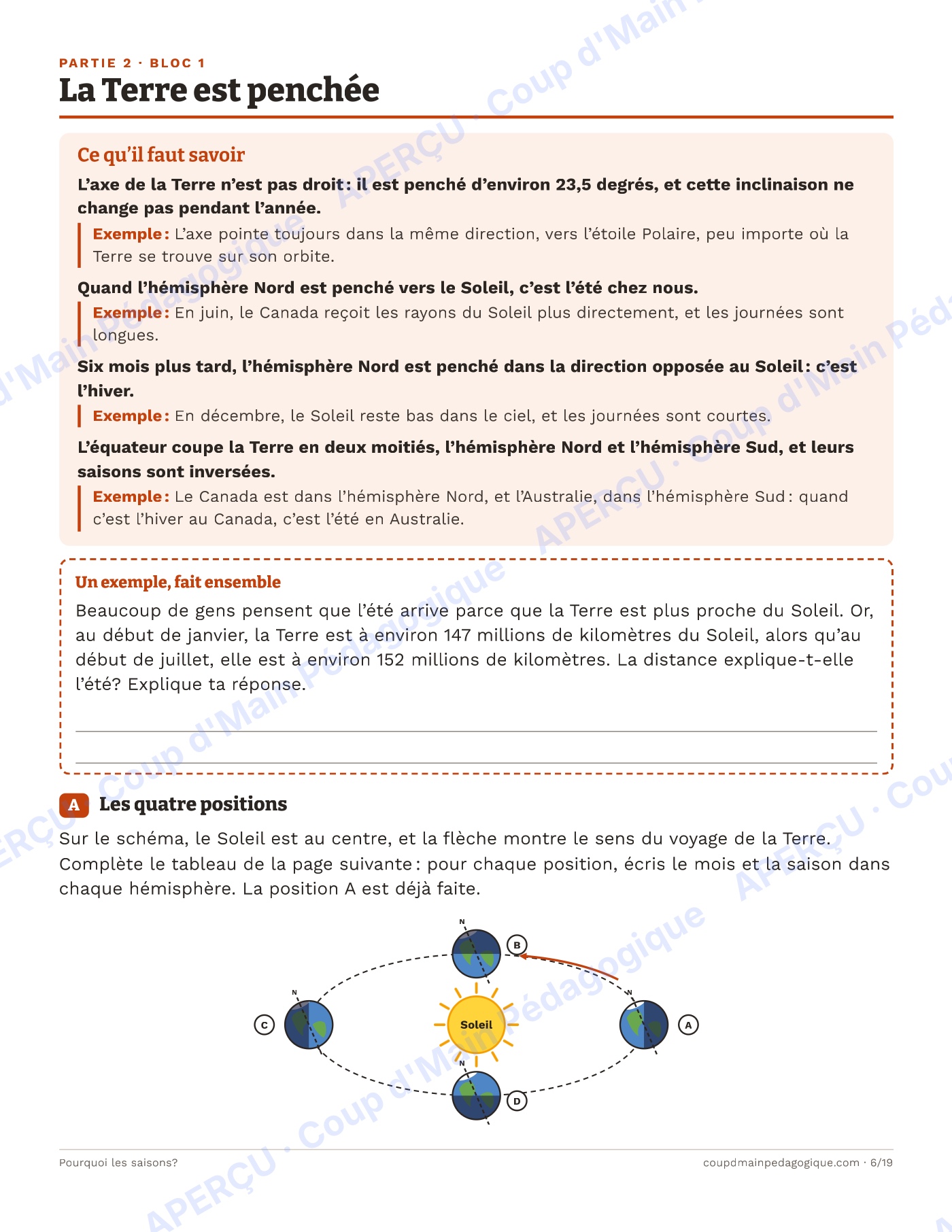 Page 6 — Pourquoi les saisons — 4e-6e année, unité complète