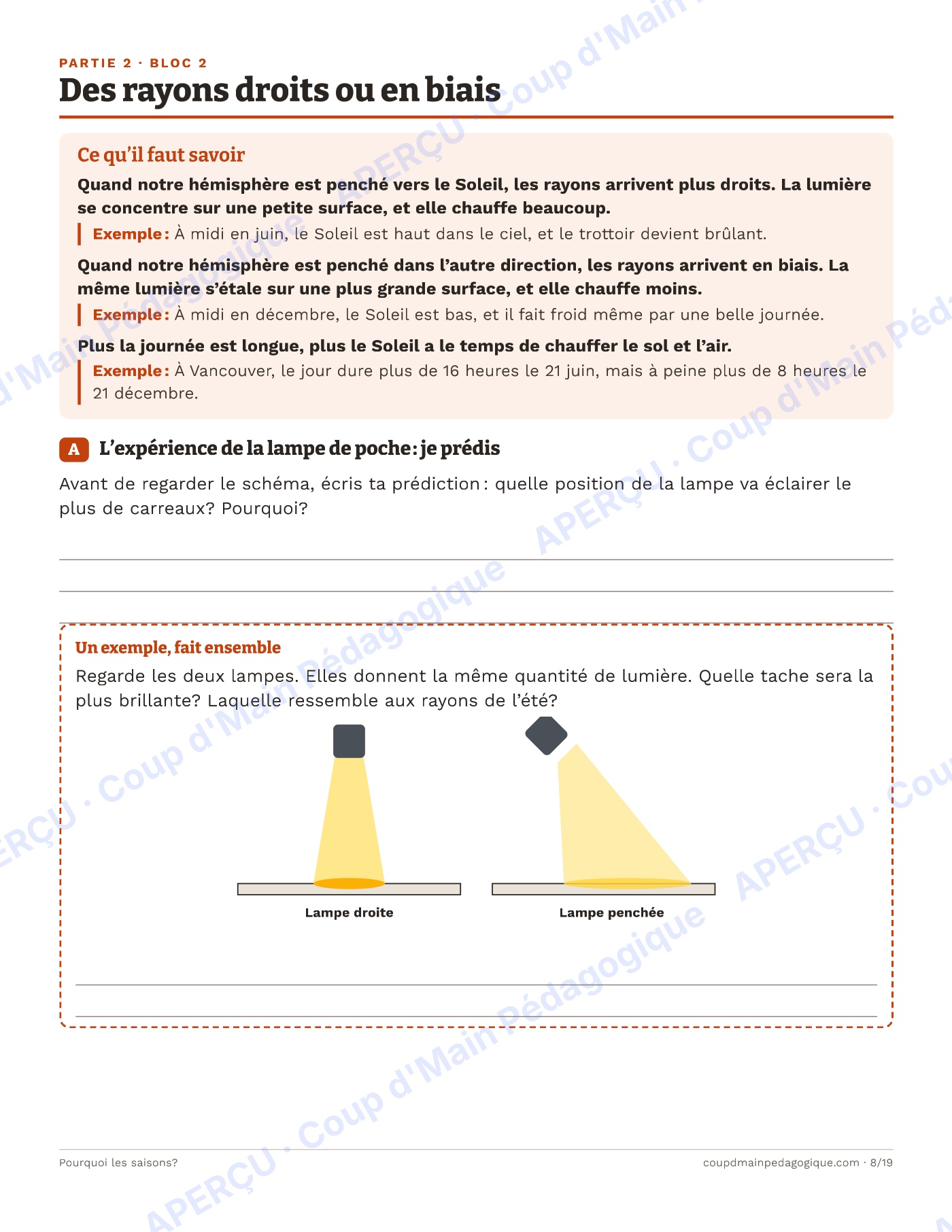Page 8 — Pourquoi les saisons — 4e-6e année, unité complète