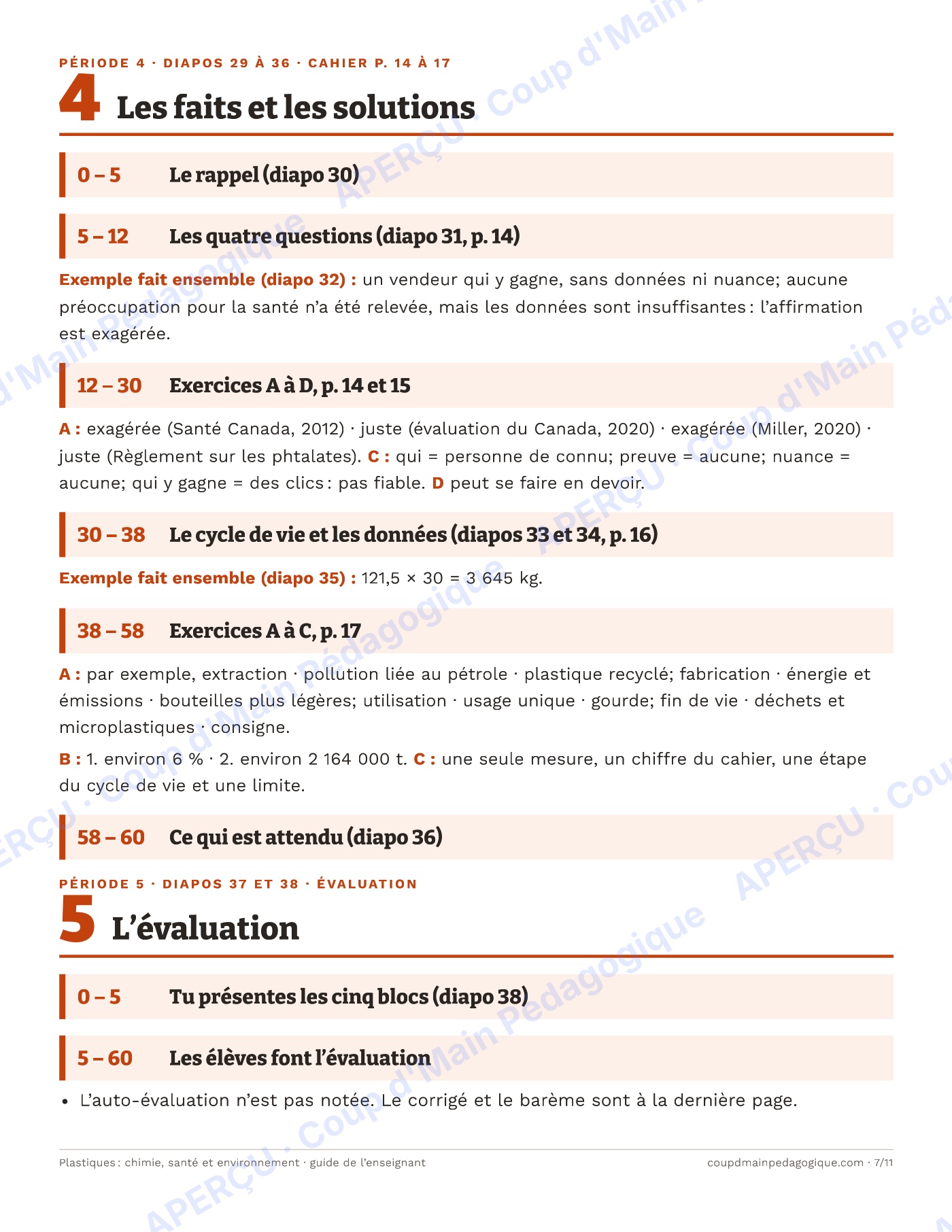 Page 7 — Plastiques : chimie, santé et environnement — 9e