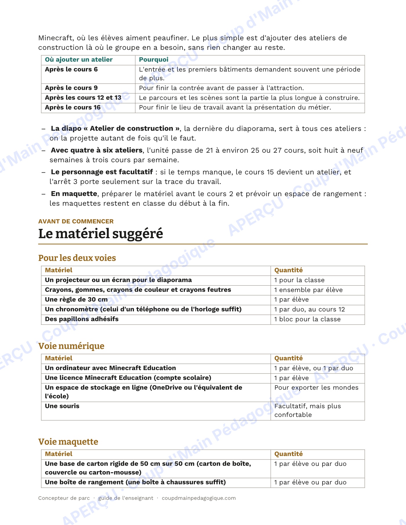Page 3 — Concepteur de parc — 7e-8e, unité techno-carrière