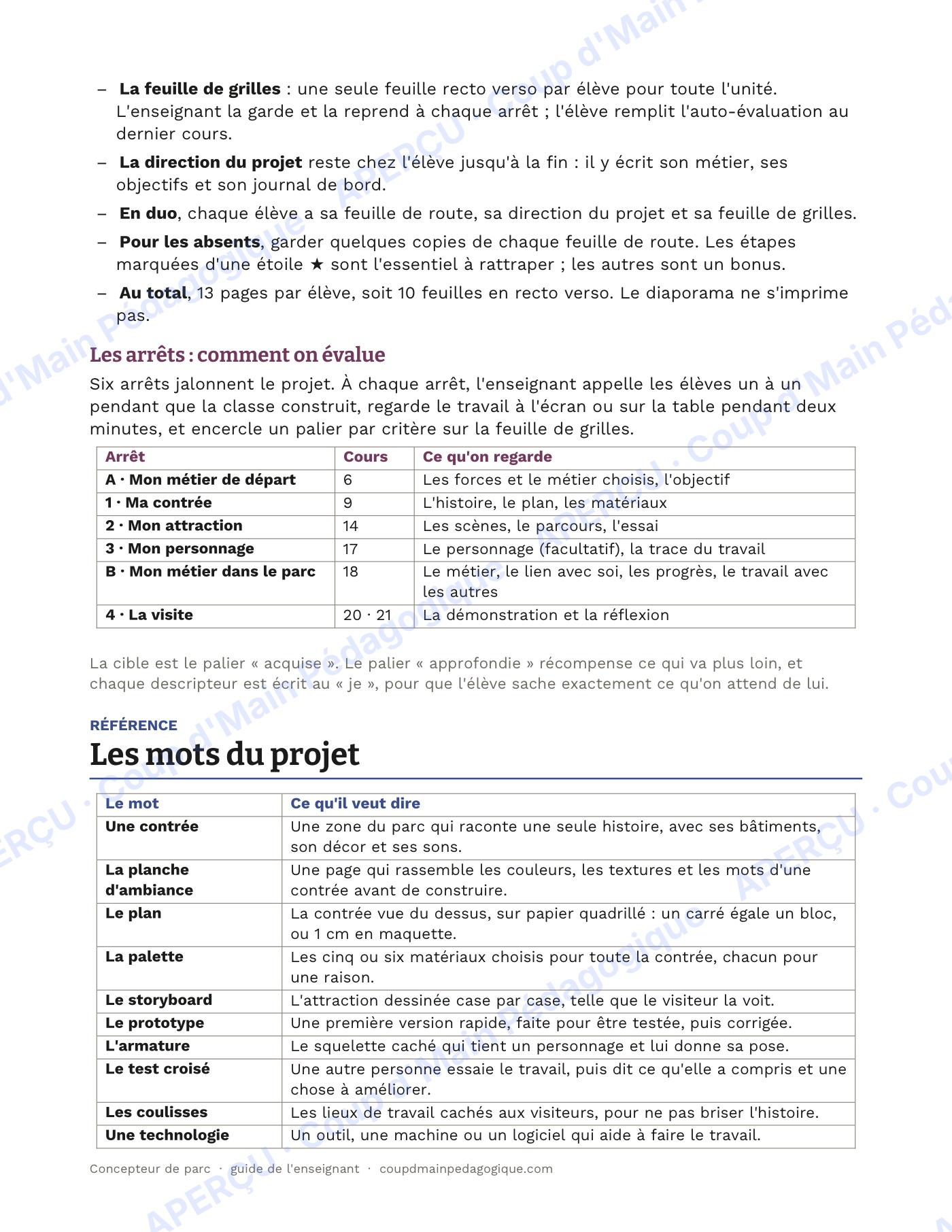Page 5 — Concepteur de parc — 7e-8e, unité techno-carrière