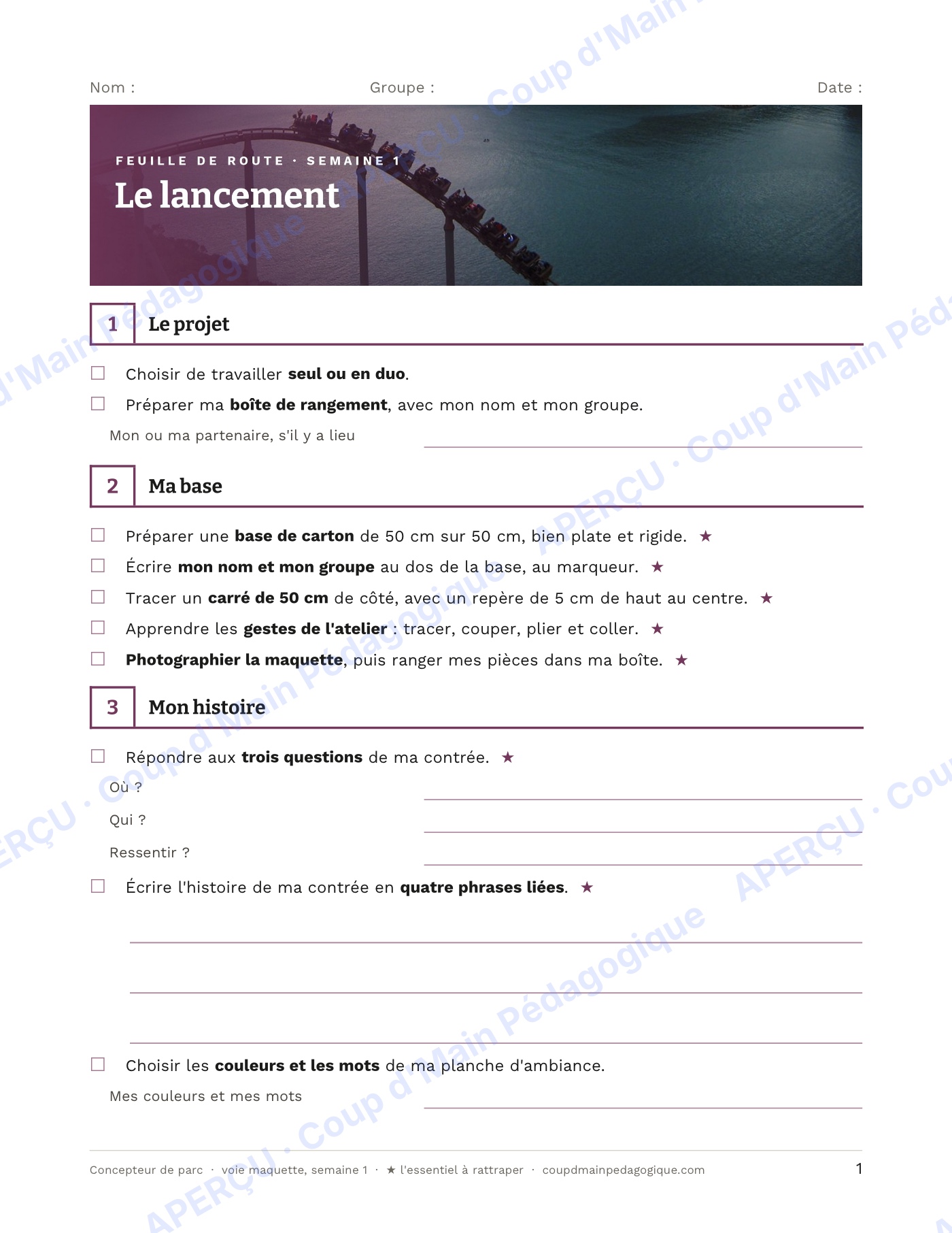 Page 8 — Concepteur de parc — 7e-8e, unité techno-carrière