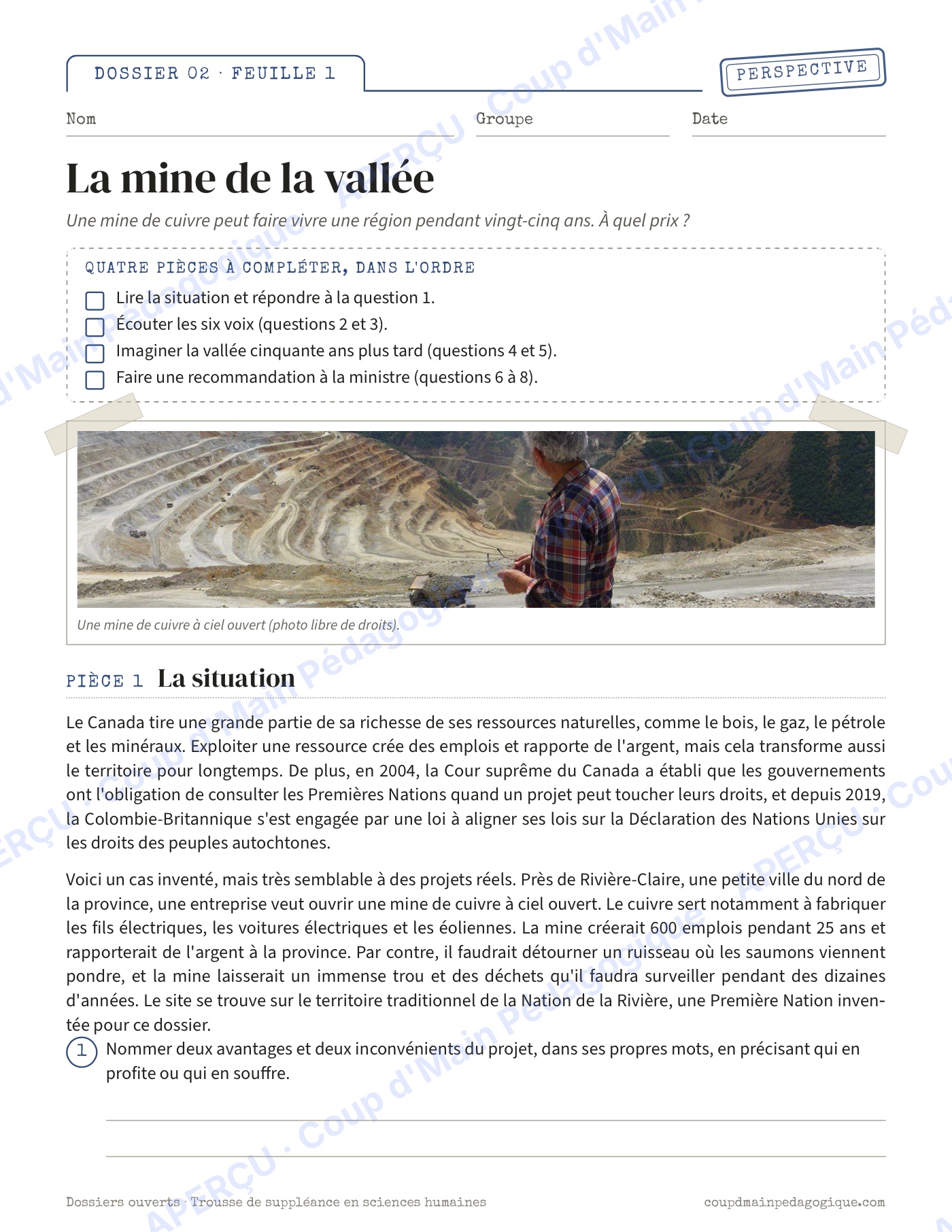 Page 5 — Sciences humaines — 10e-12e année, suppléance