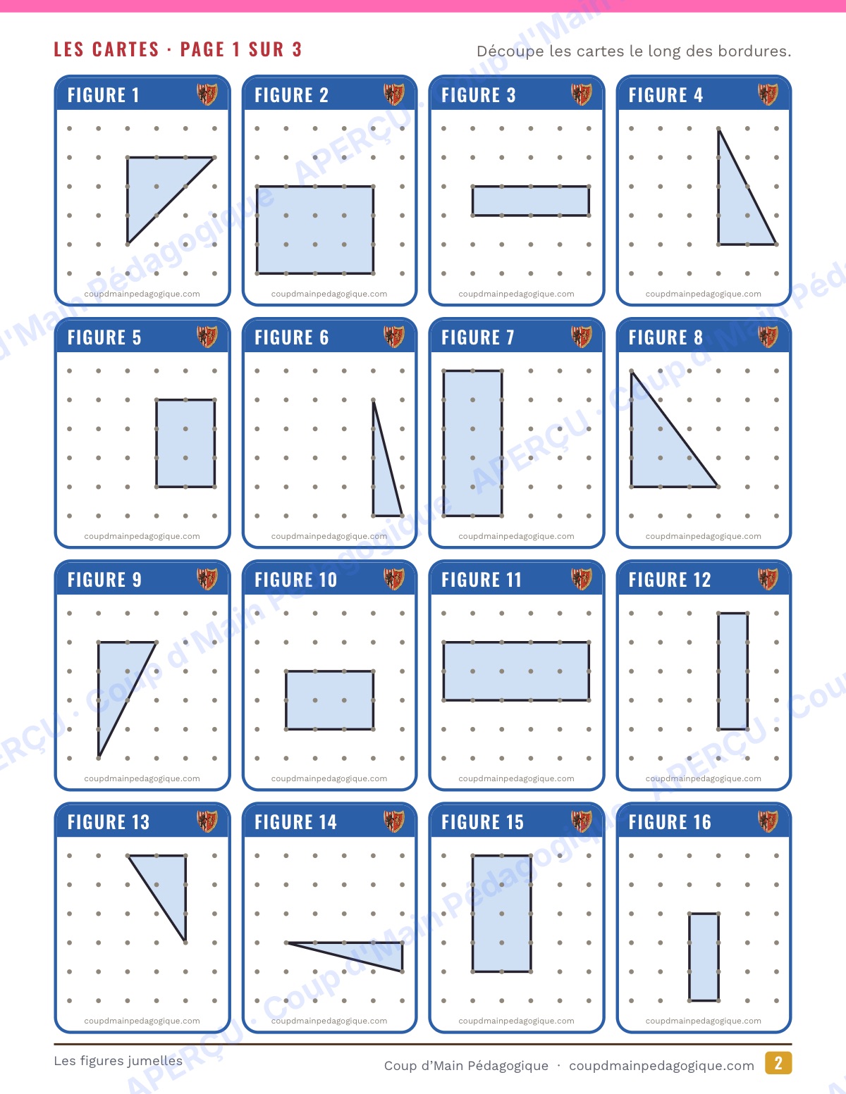 Page 2 — Les figures jumelles — 4e-6e, jeu de géométrie