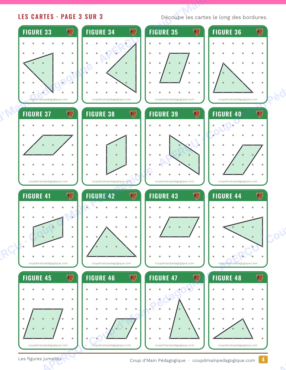Page 4 — Les figures jumelles — 4e-6e, jeu de géométrie