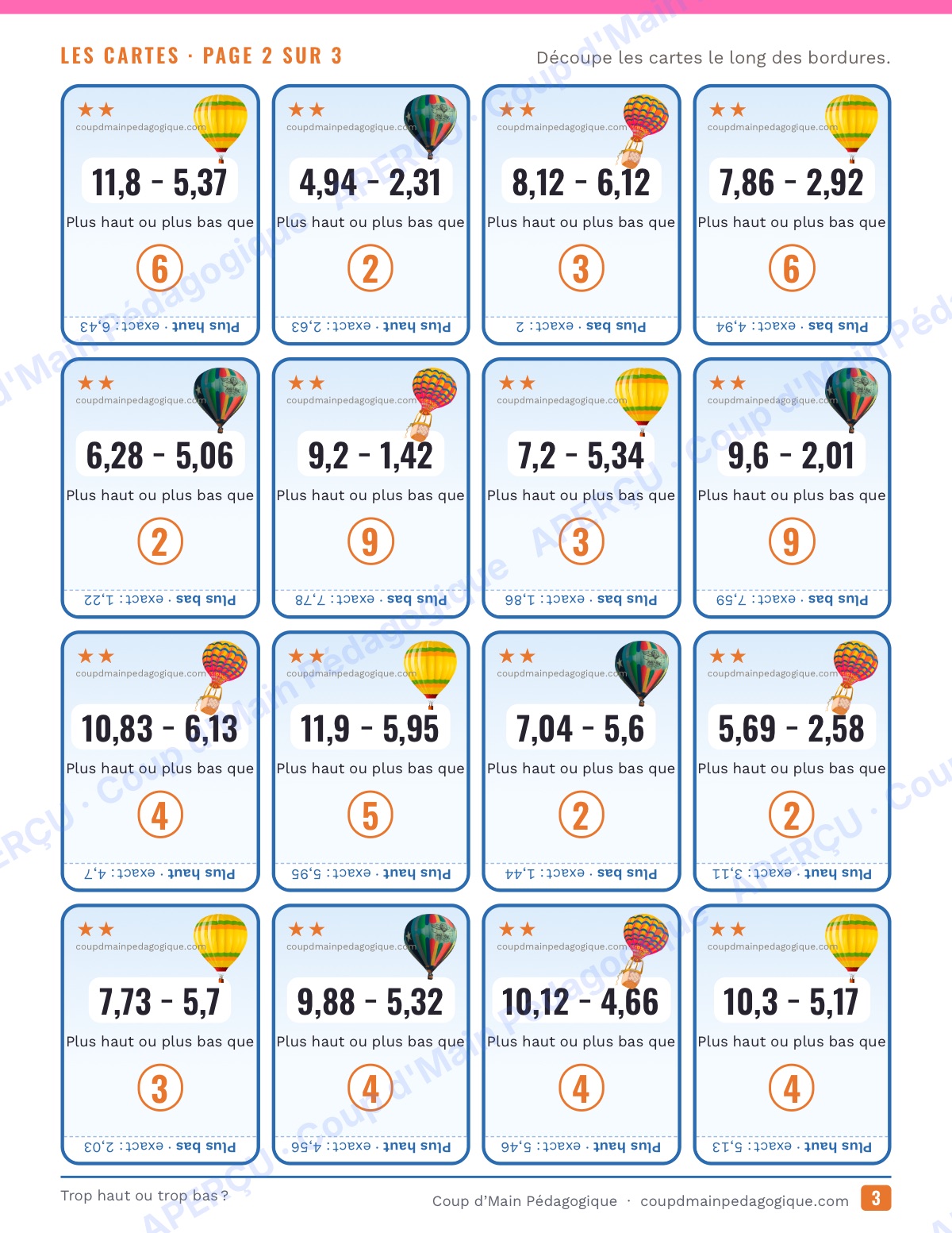 Page 8 — Trop haut ou trop bas ? — 4e-6e, jeu d'estimation