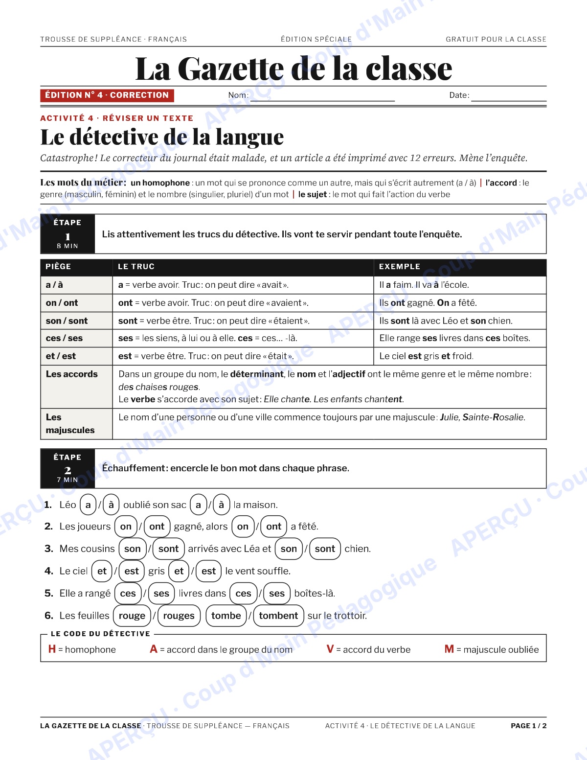 Page 7 — La Gazette de la classe — 7e-8e, suppléance