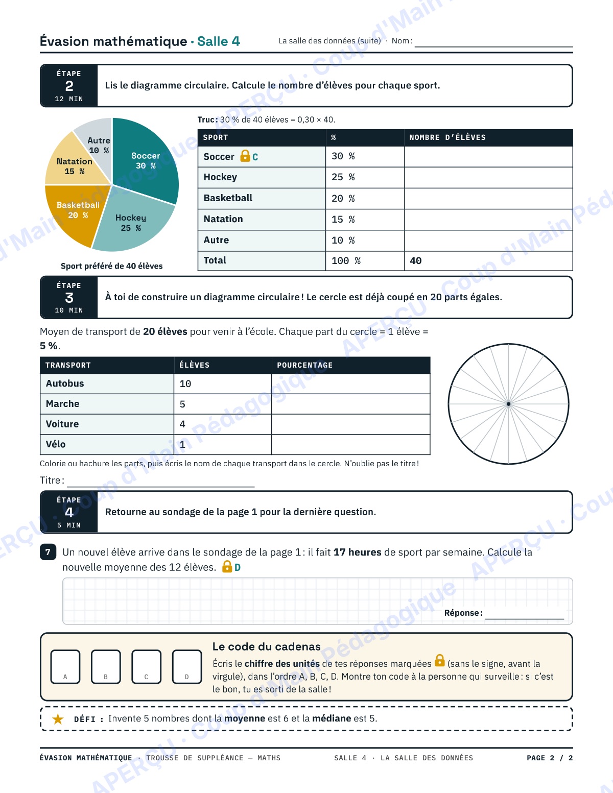 Page 8 — Évasion mathématique — 7e-8e, suppléance