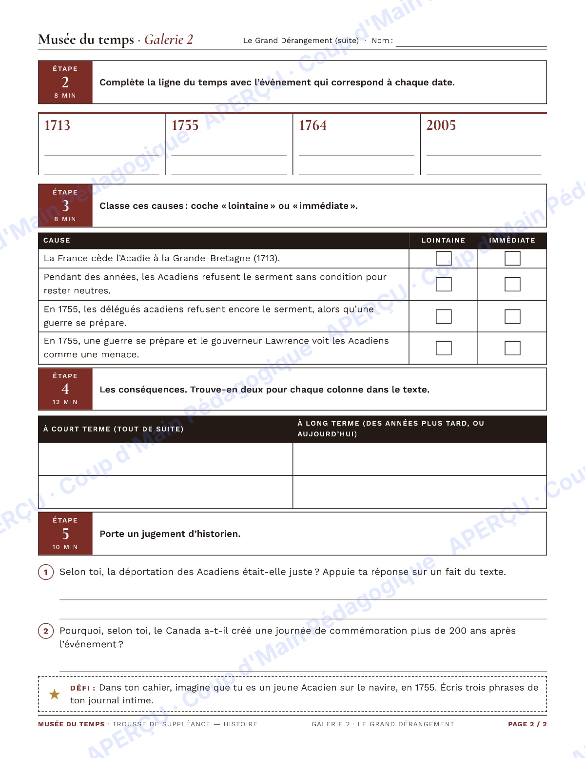 Page 4 — Musée du temps (histoire) — 7e-8e, suppléance