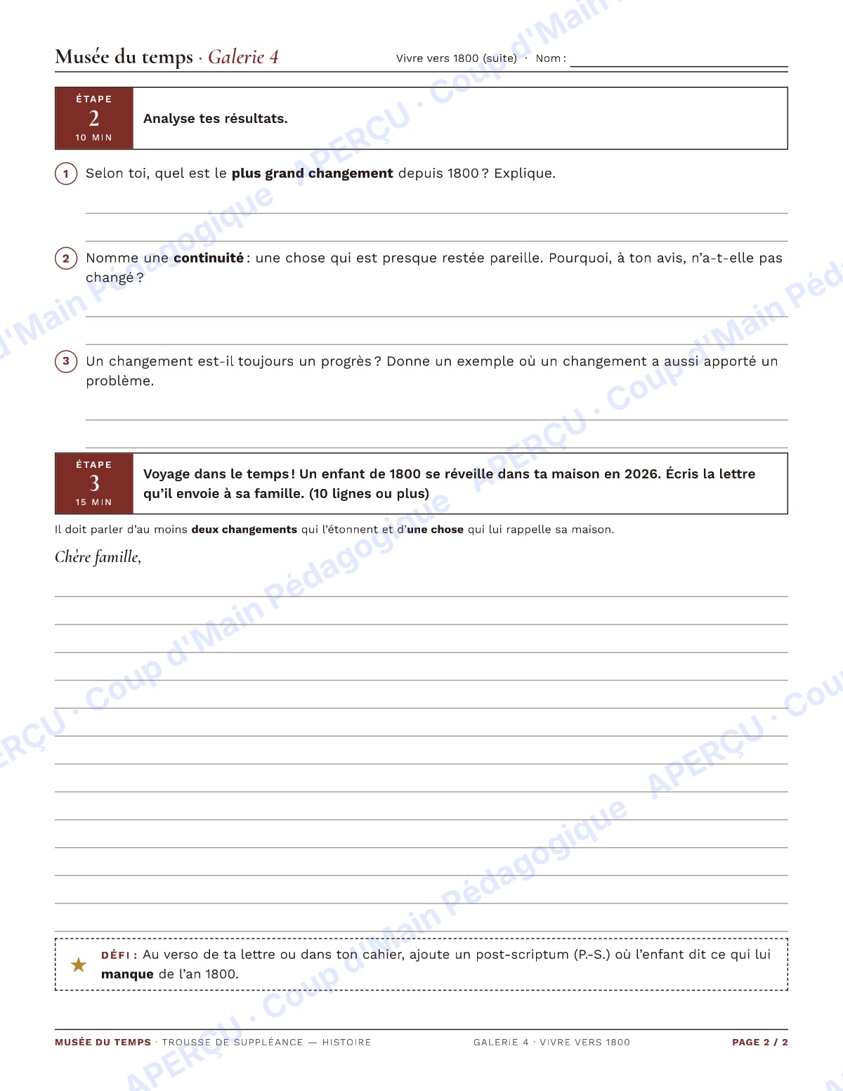 Page 8 — Musée du temps (histoire) — 7e-8e, suppléance