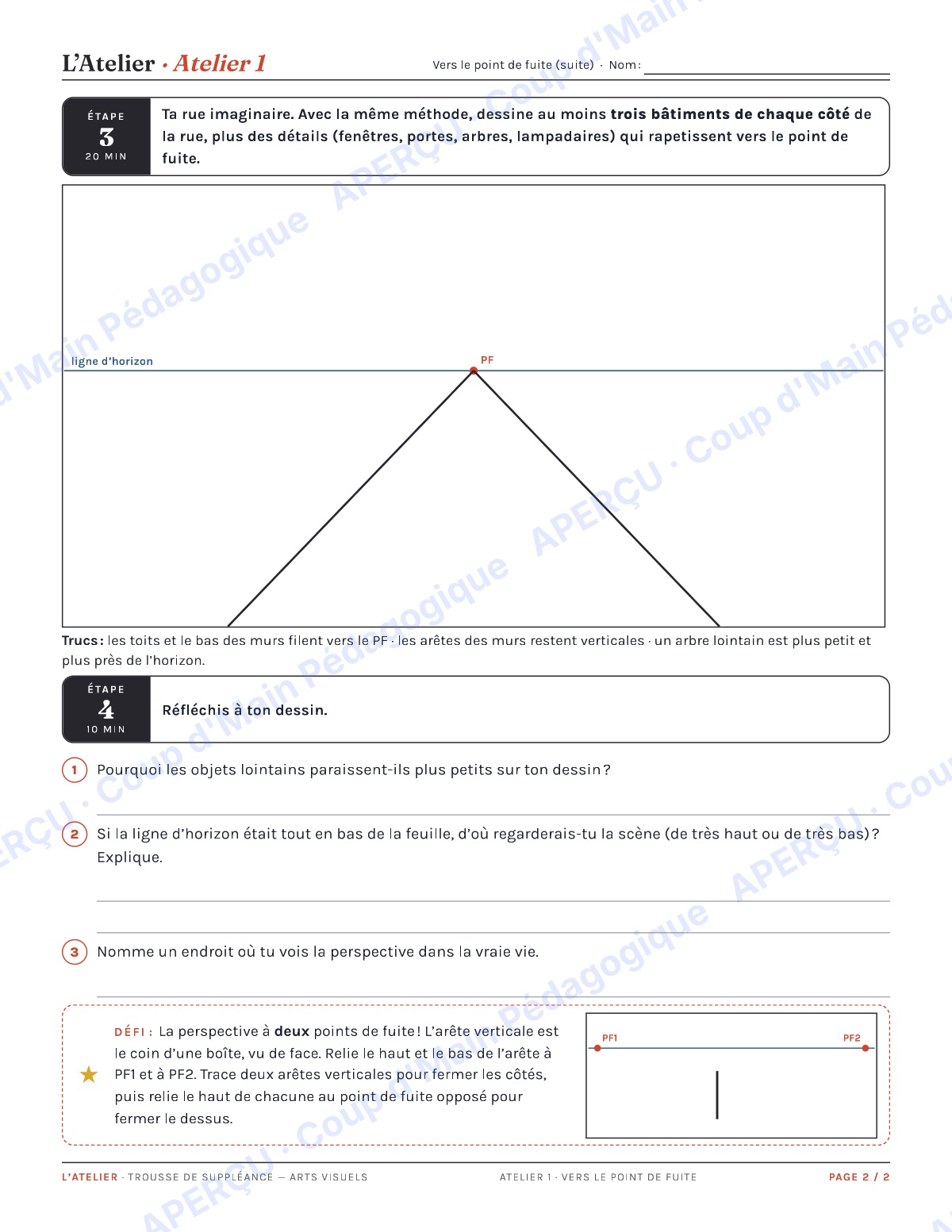 Page 2 — L'Atelier (arts visuels) — 7e-8e, suppléance