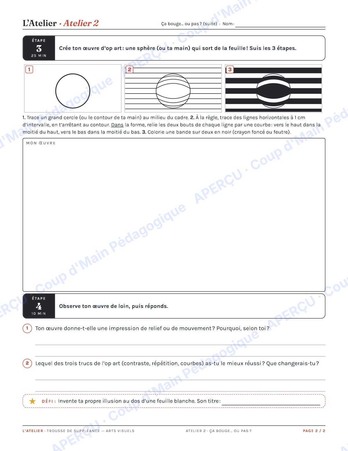 Page 4 — L'Atelier (arts visuels) — 7e-8e, suppléance