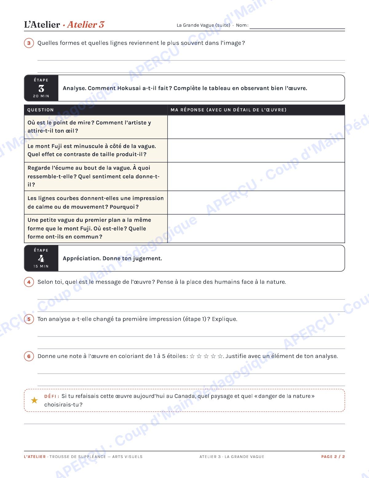 Page 6 — L'Atelier (arts visuels) — 7e-8e, suppléance