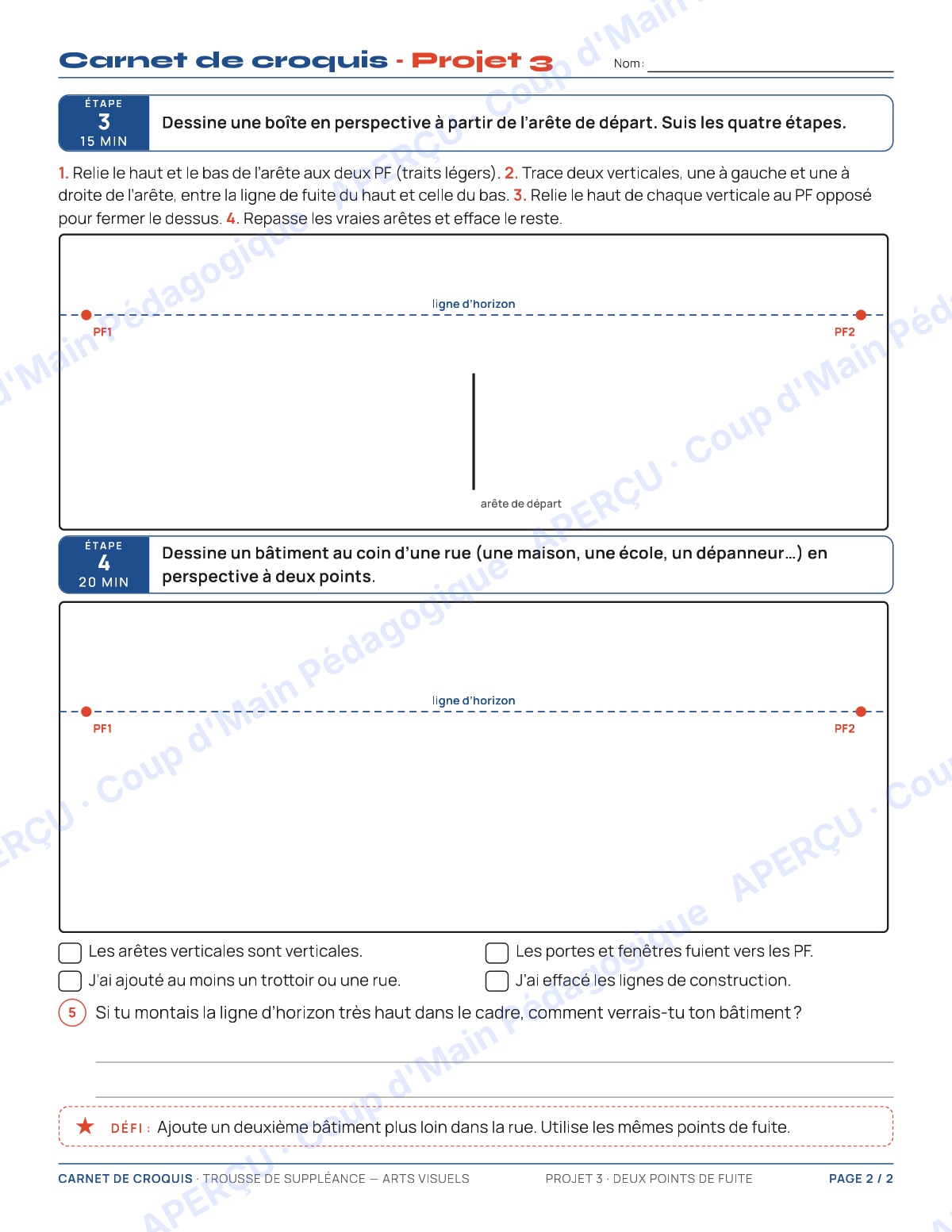 Page 6 — Arts visuels — 9e-10e année, trousse de suppléance