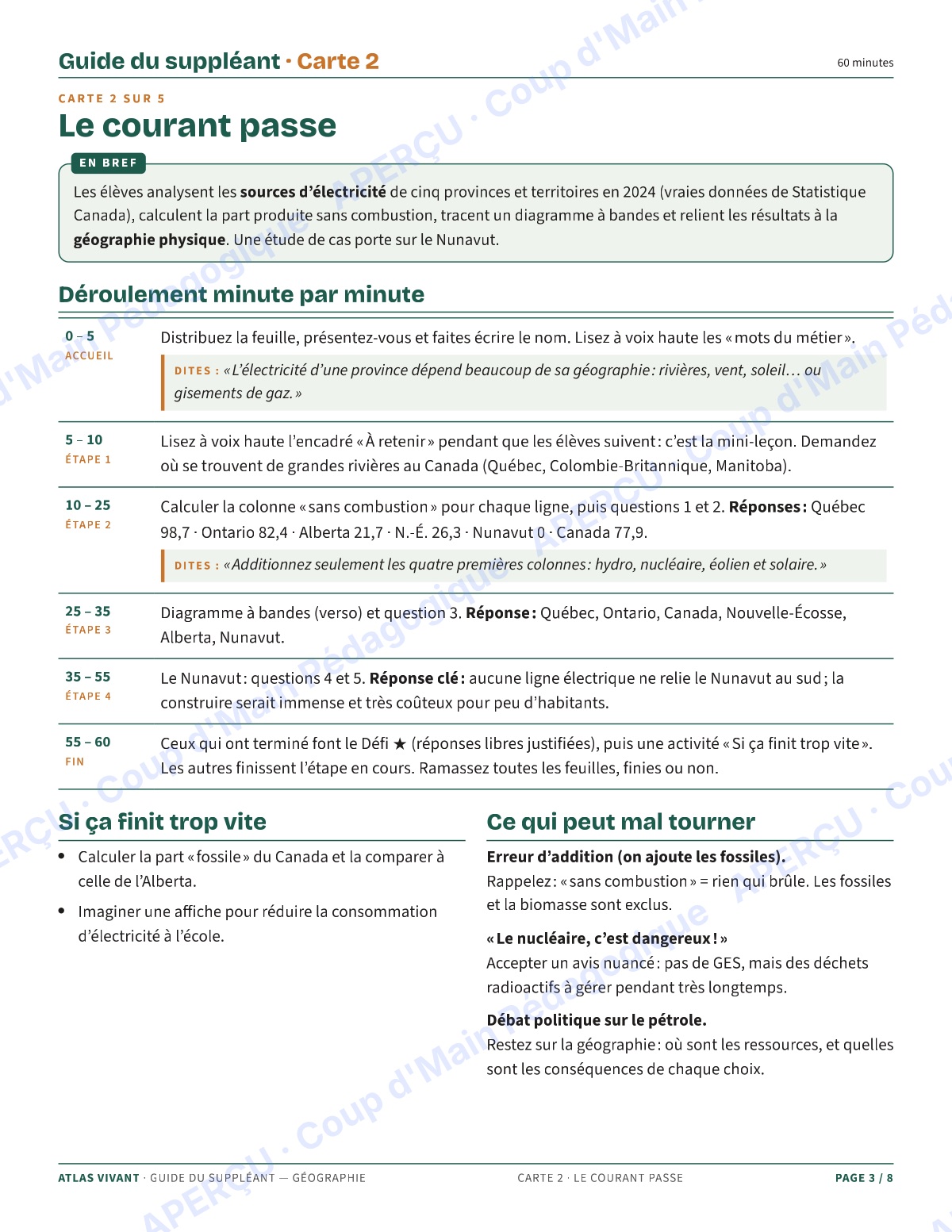 Page 3 — Géographie du Canada — 9e-10e année, suppléance
