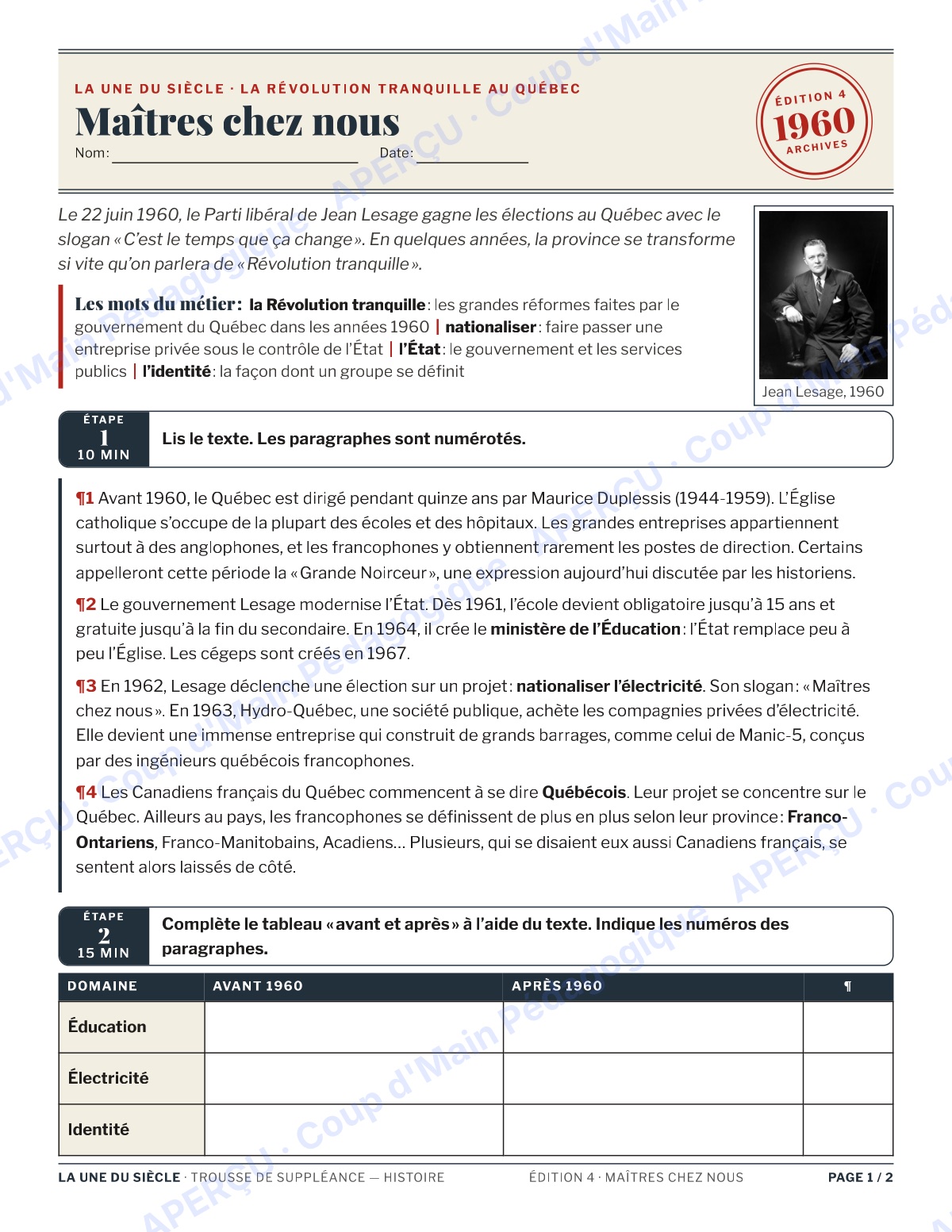 Page 7 — L'histoire du Canada — 9e-10e année, suppléance