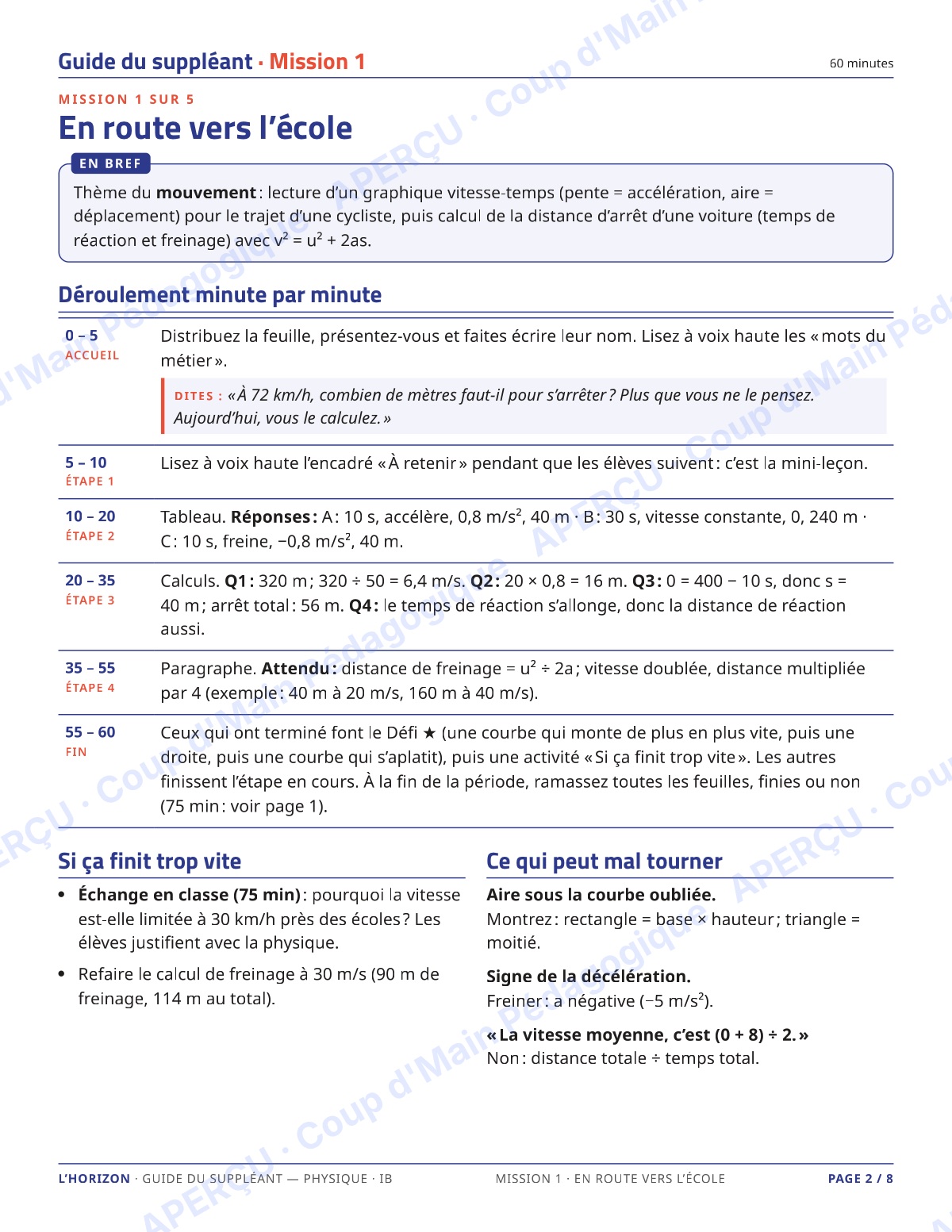 Page 2 — Physique IB — 11e-12e, trousse de suppléance